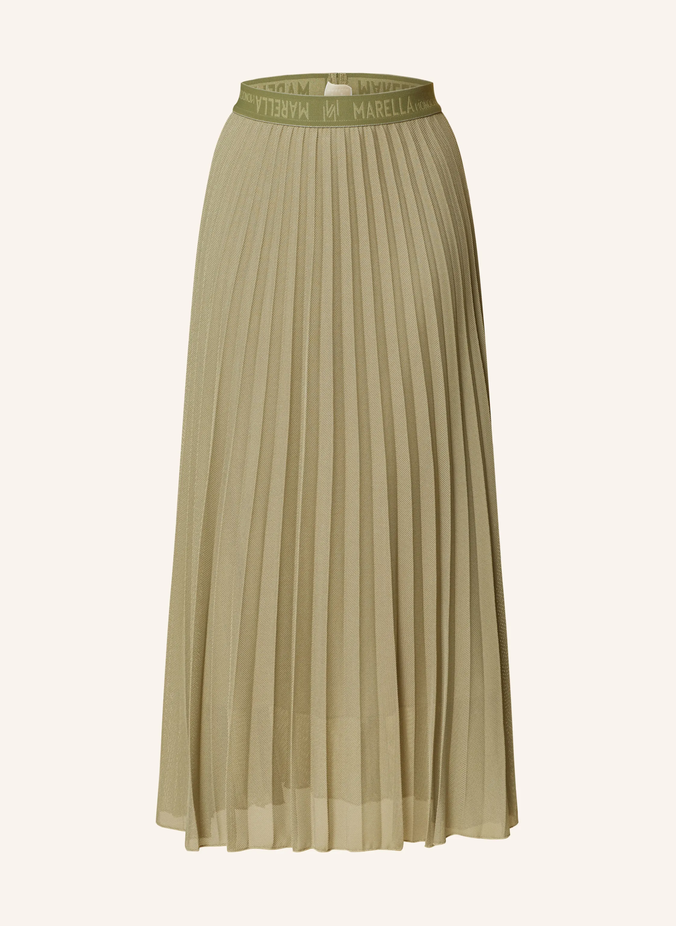 MARELLA Pleated skirt Made of mesh in green