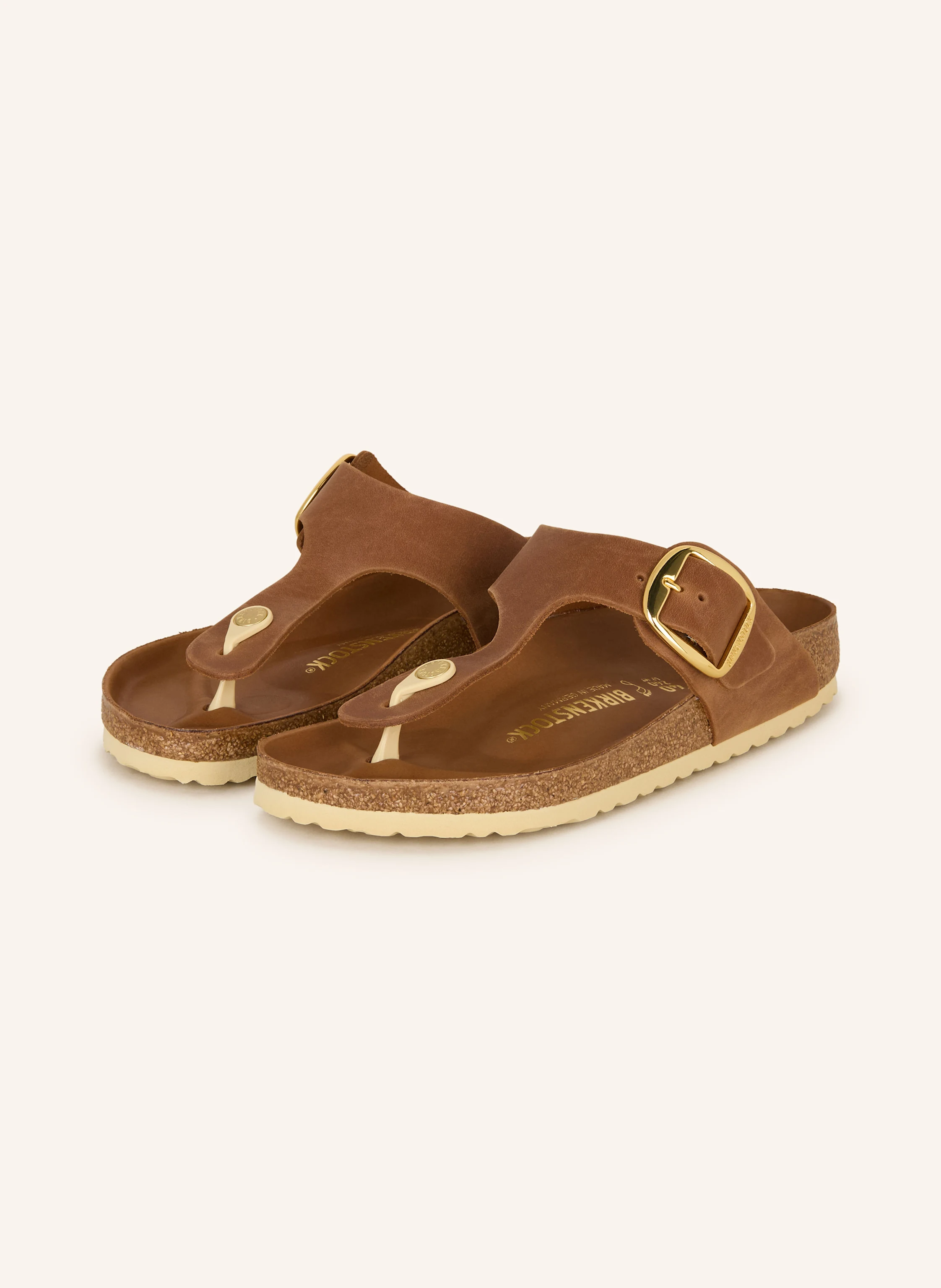 BIRKENSTOCK Flip flops GIZEH BIG BUCKLE in cognac