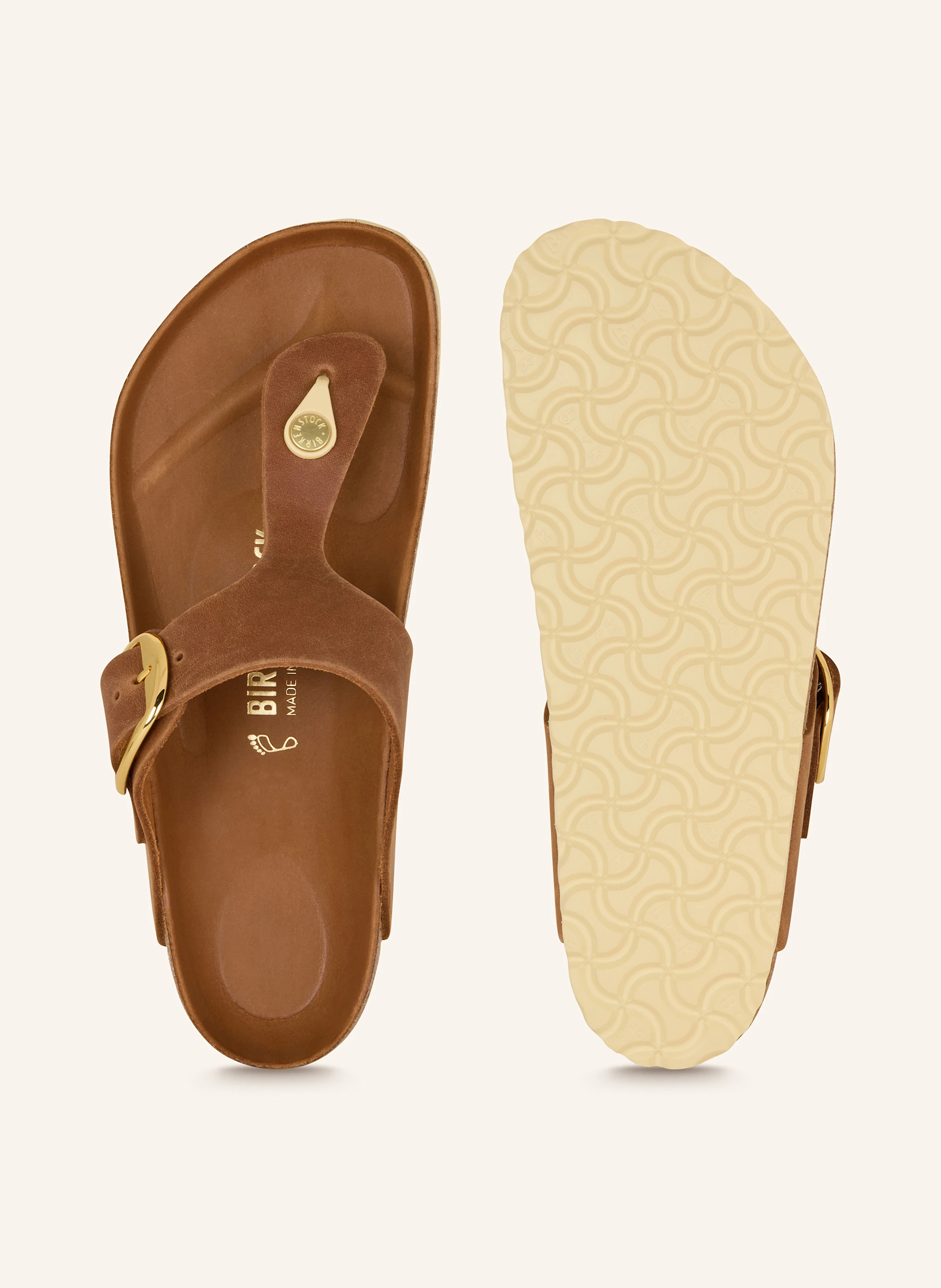 BIRKENSTOCK Flip flops GIZEH BIG BUCKLE in cognac