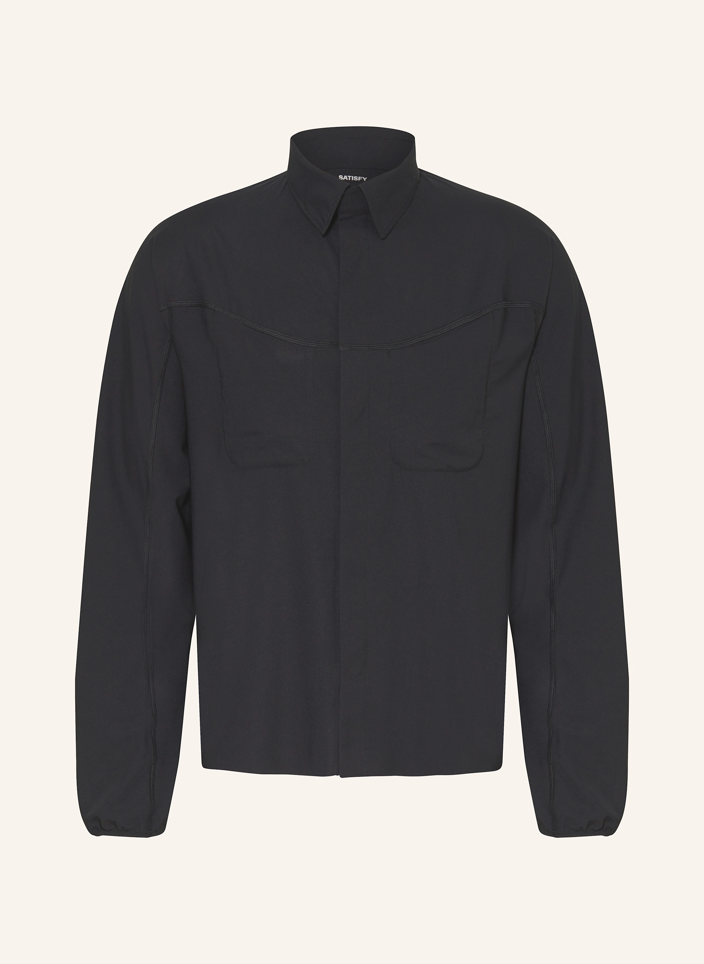 SATISFY PEACESHELL RIVER running shirt in black