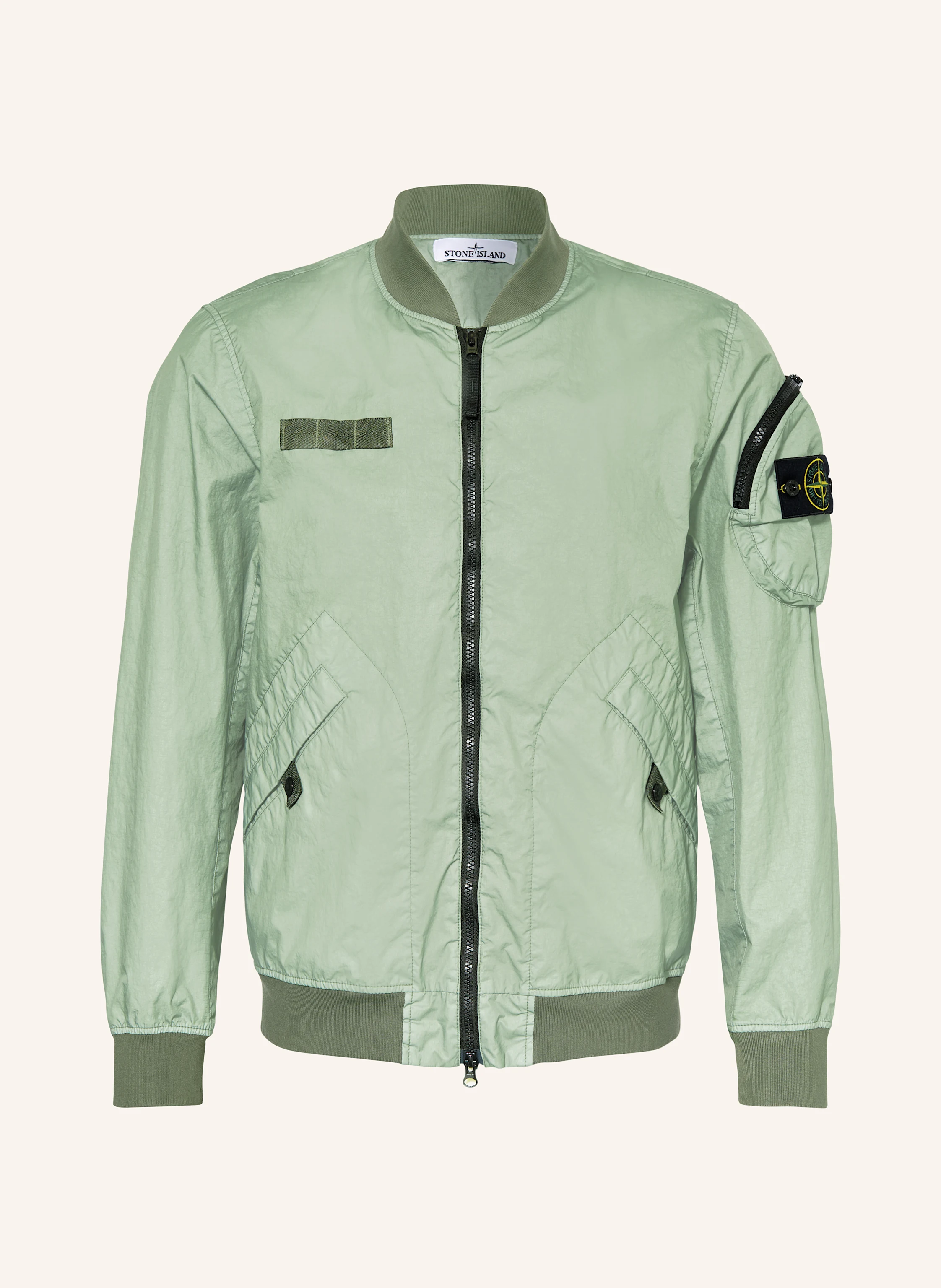STONE ISLAND Bomber jacket in light green