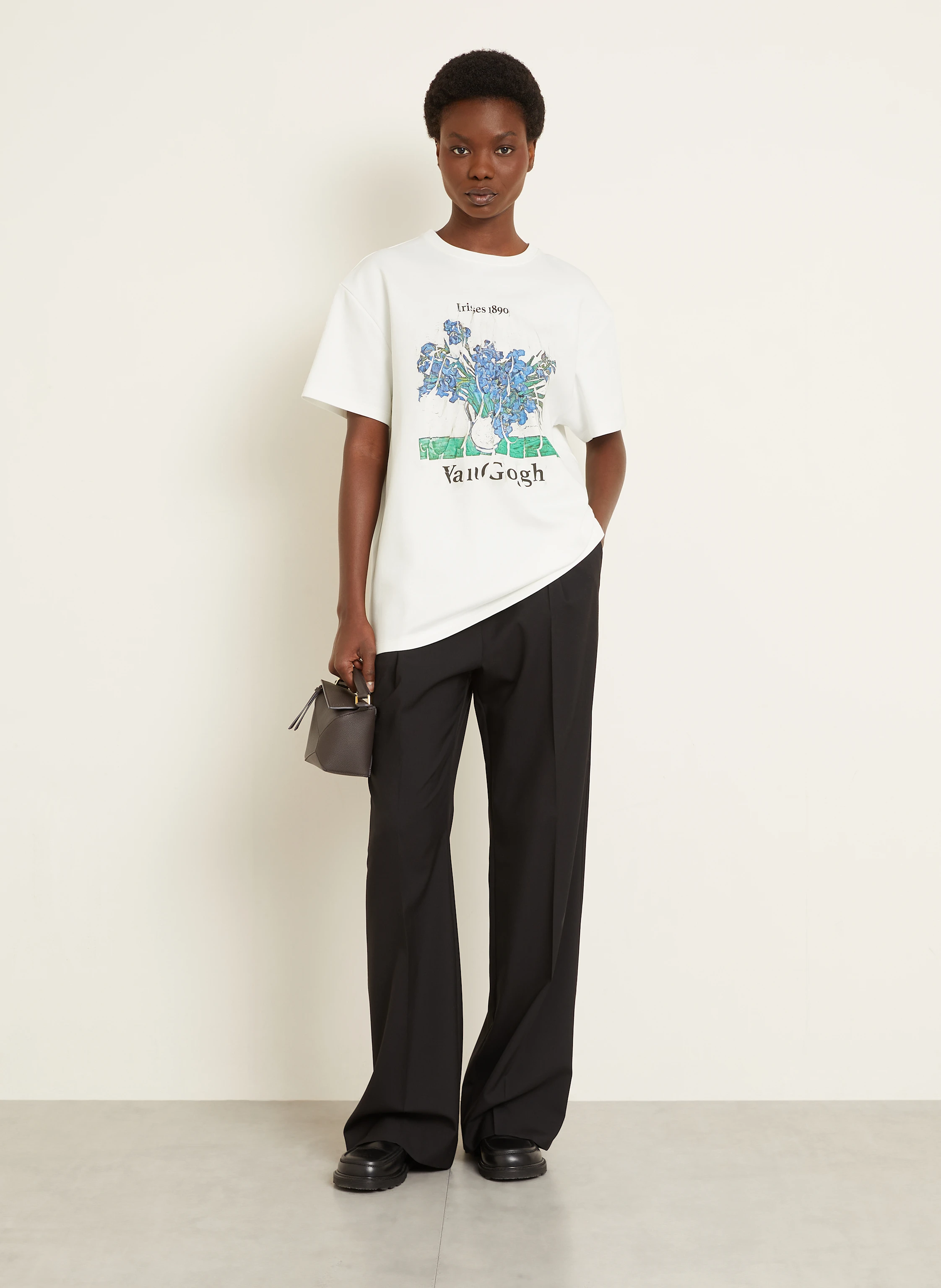 LOEWE T-Shirt in weiss / blau / grün