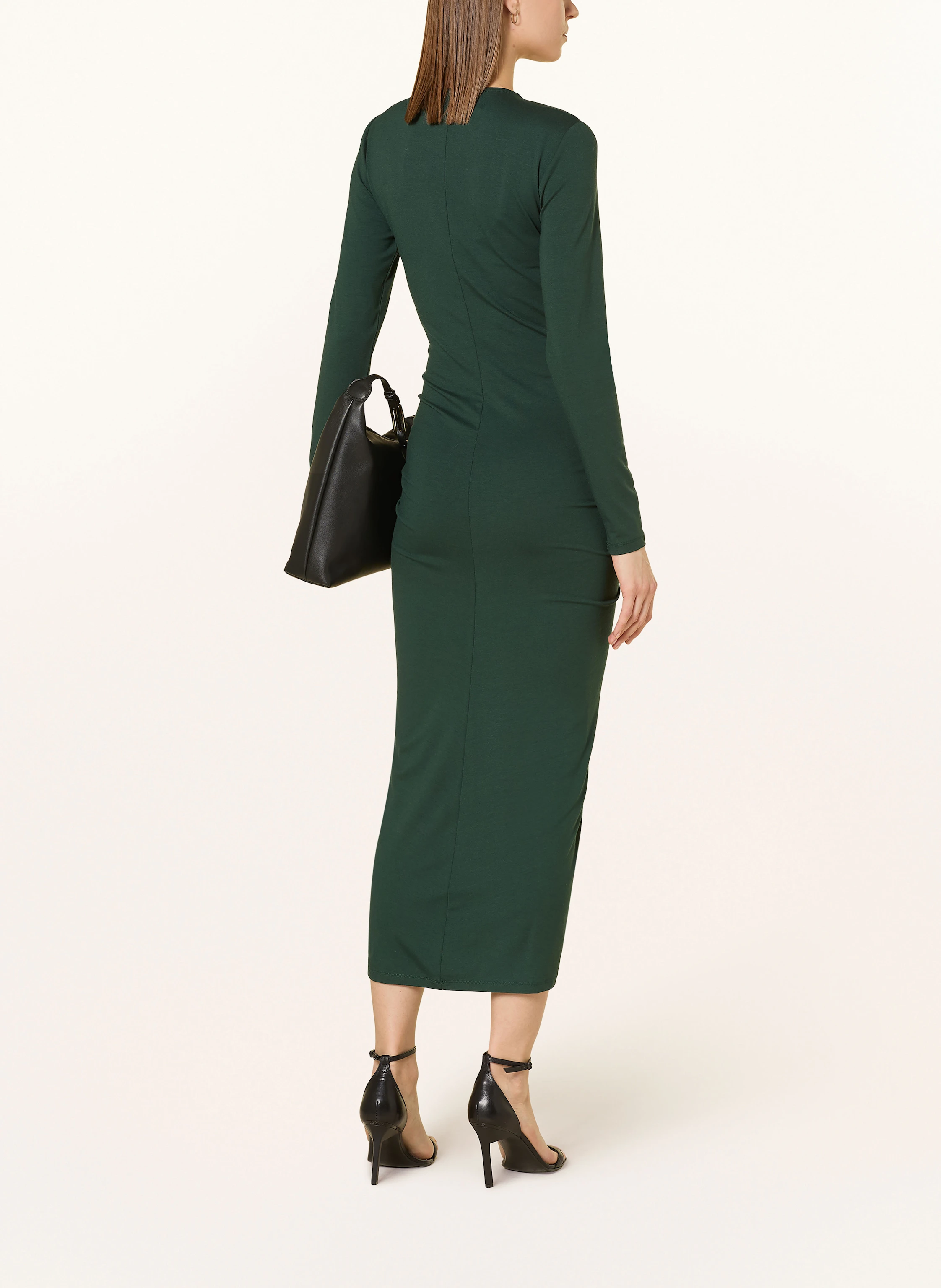 slim fit dress slacks La Femme 32075 Prom Dress - Navy main image 1