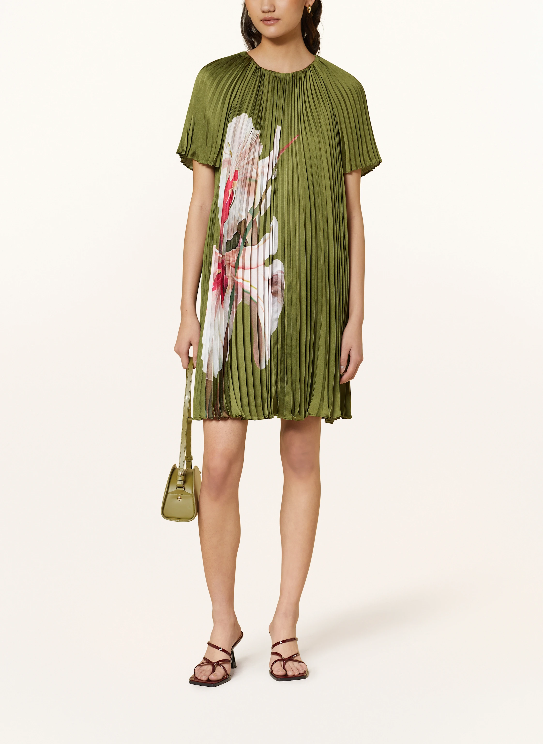 green emerald velvet dress Shop Alfeios Cut Out Midi Knit Dress With Front Sl Dk-Green for Women  Online