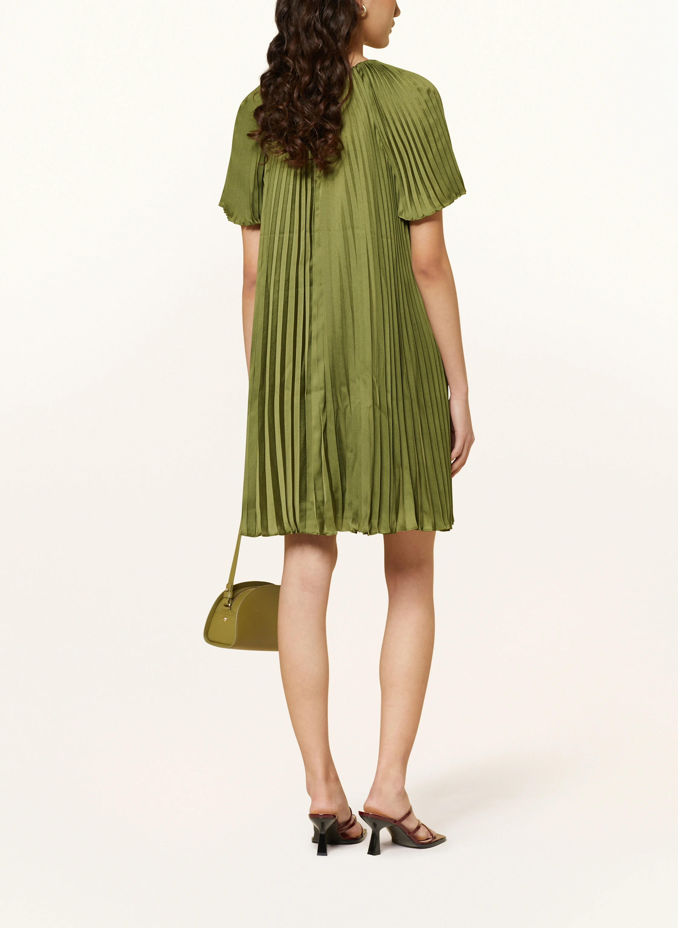 strapless open back dress Ted Baker Kassiah Pleated Halterneck Midi Dress