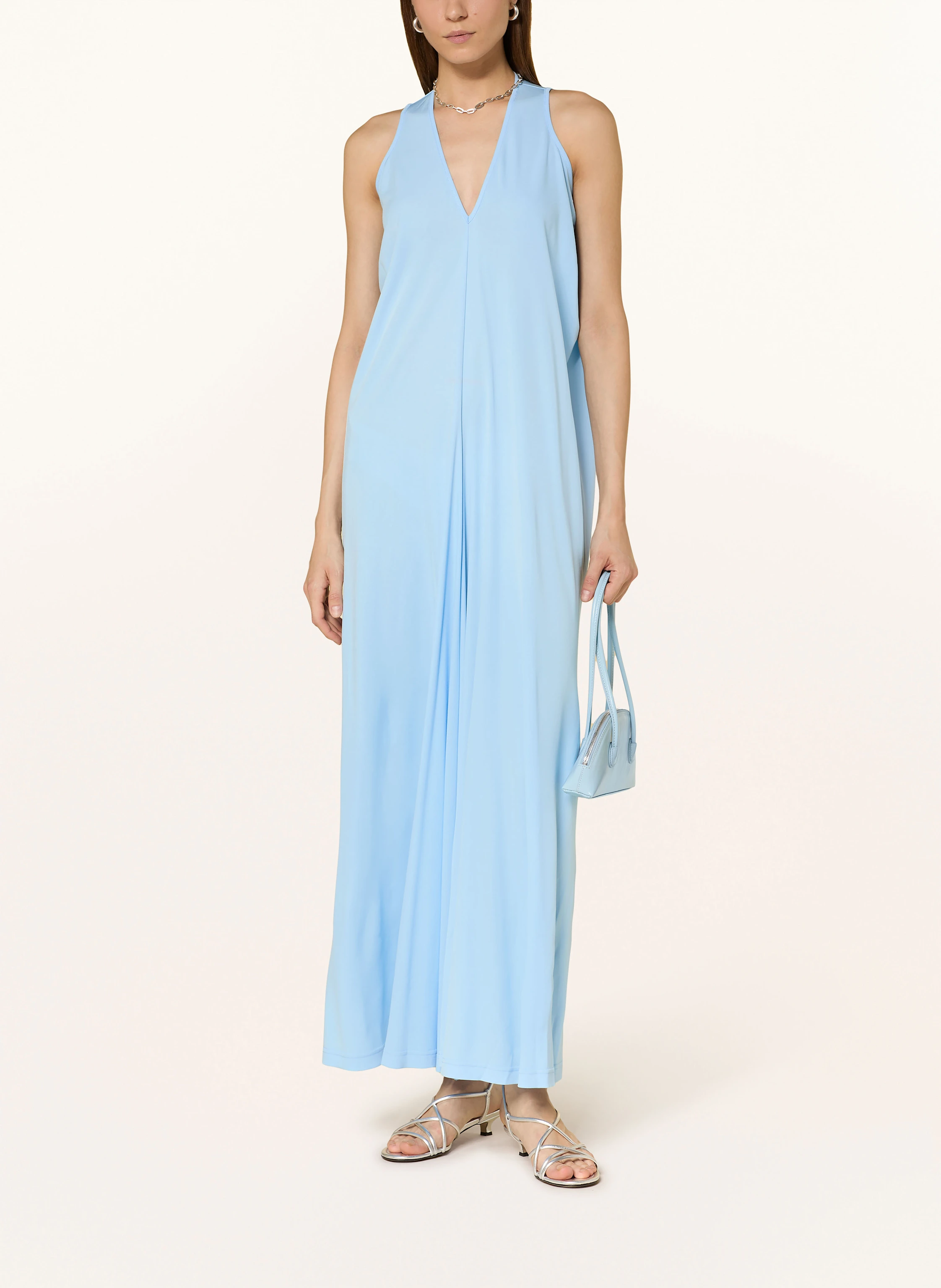 REISS DELIA jersey dress in light blue