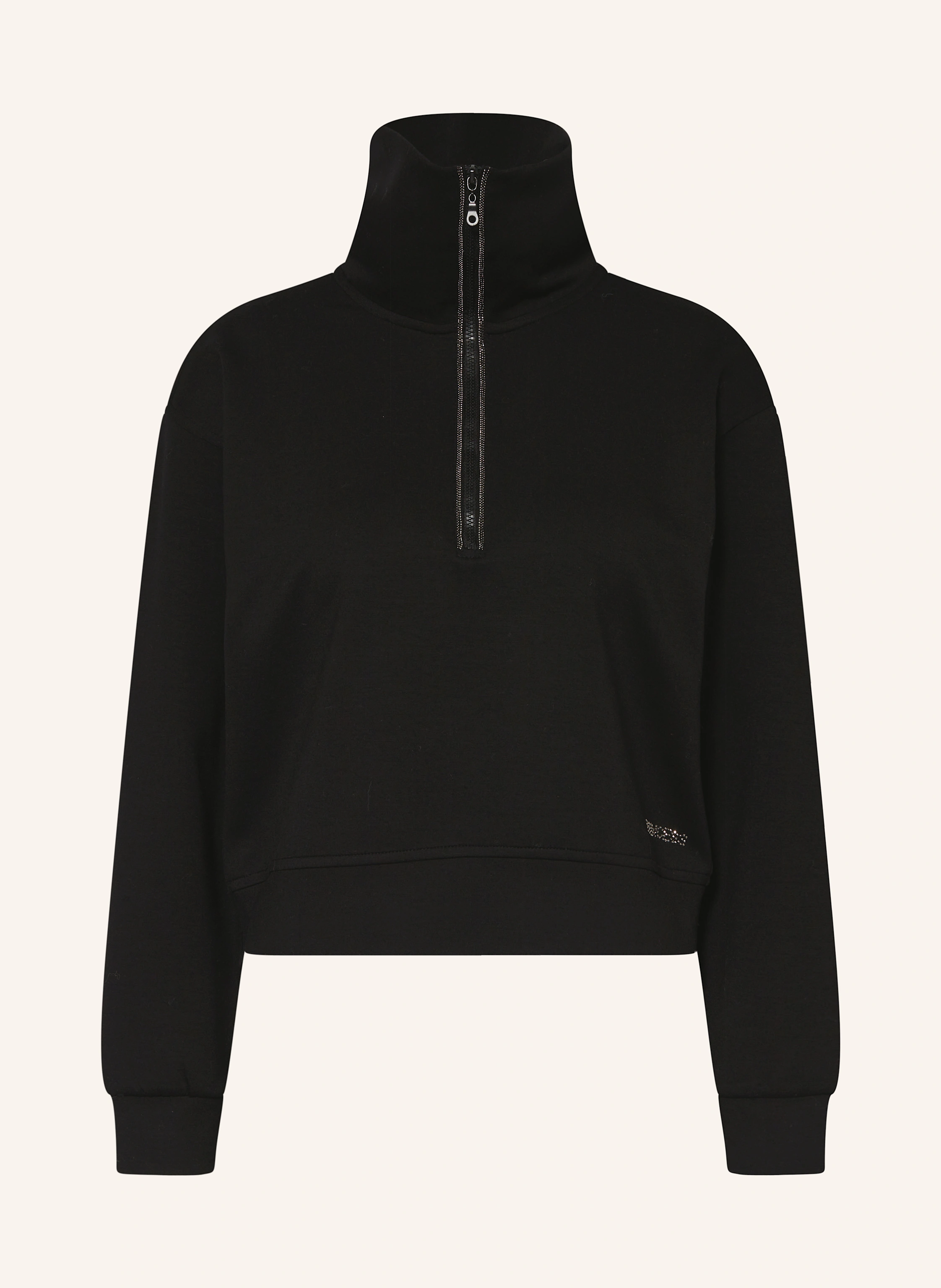 Princess GOES HOLLYWOOD Kort sweatshirt med strass: SVART