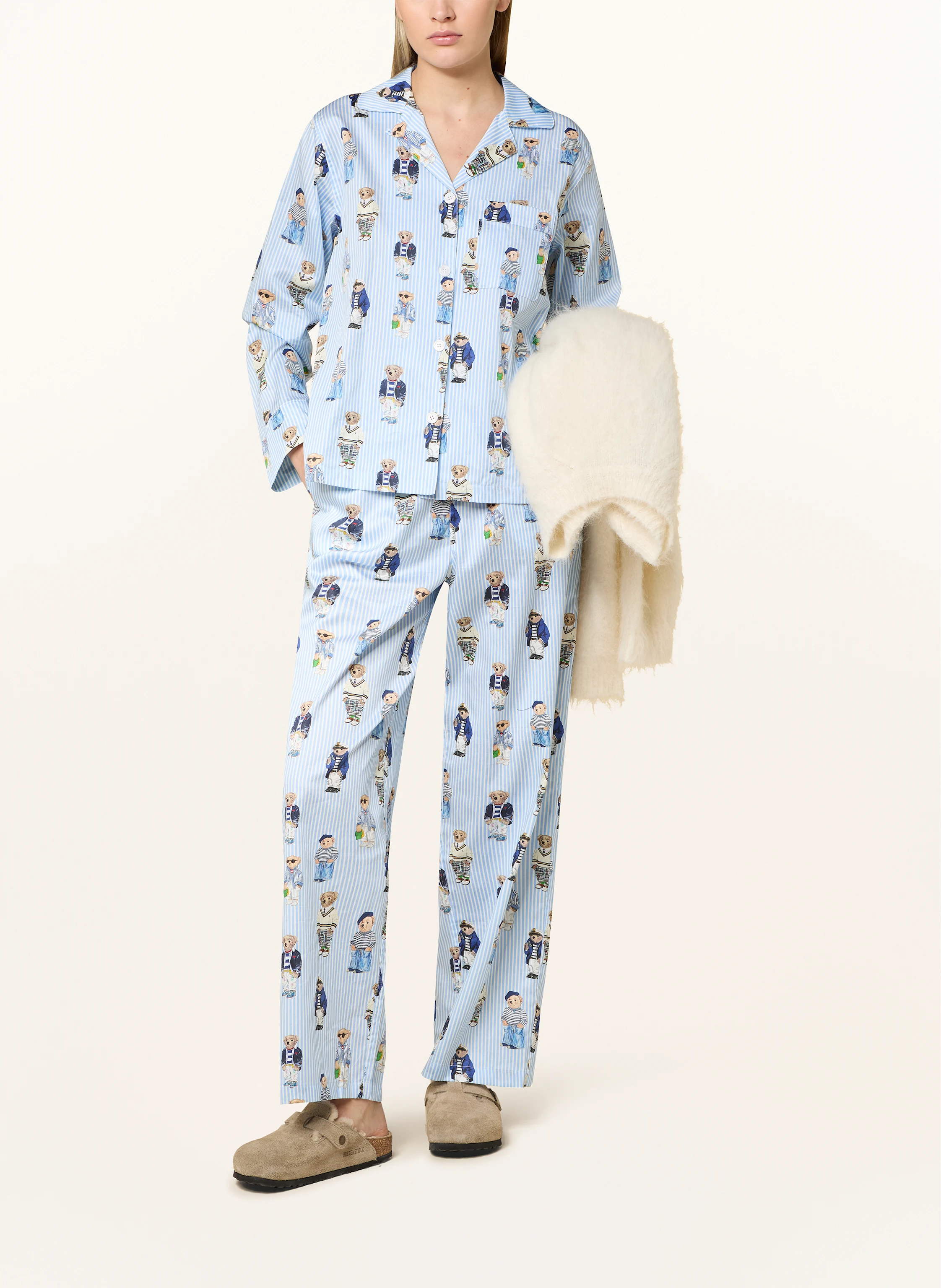 POLO RALPH LAUREN Pajamas in light blue/ white