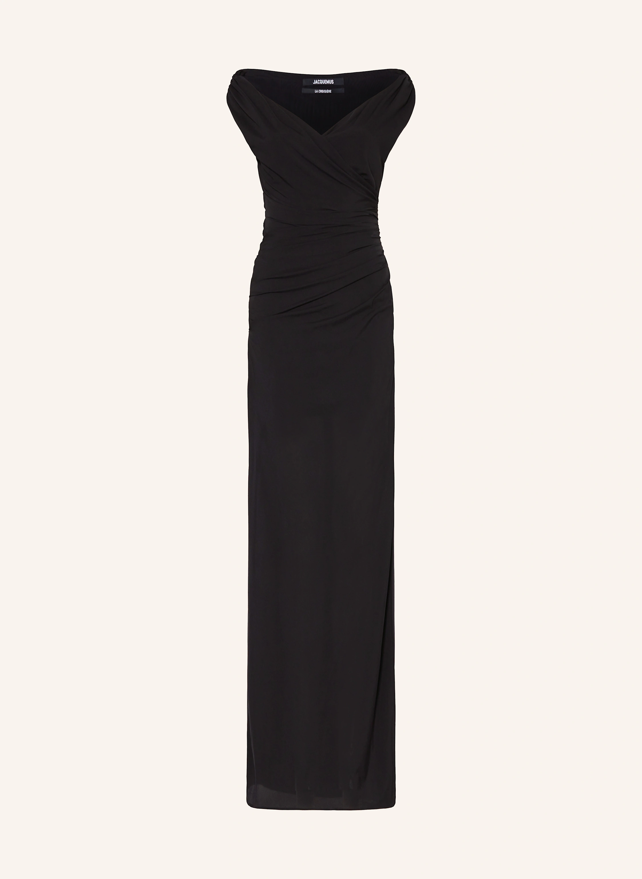 JACQUEMUS Off-shoulder dress LA ROBE RITA LONGUE in black