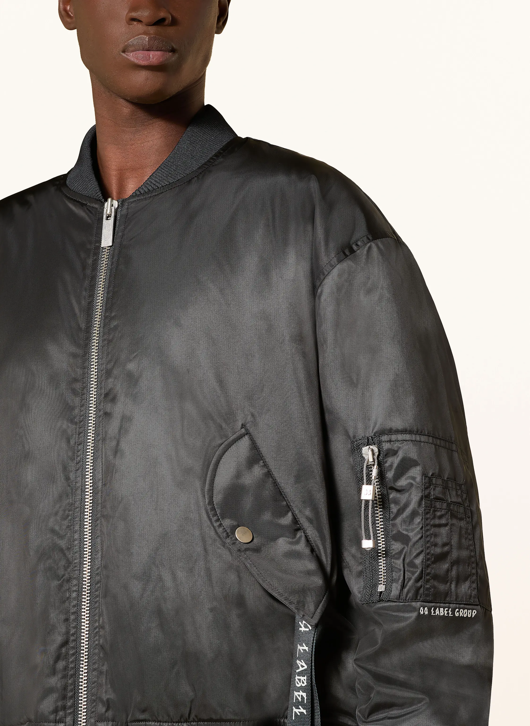 44 LABEL GROUP Bomber jacket in black
