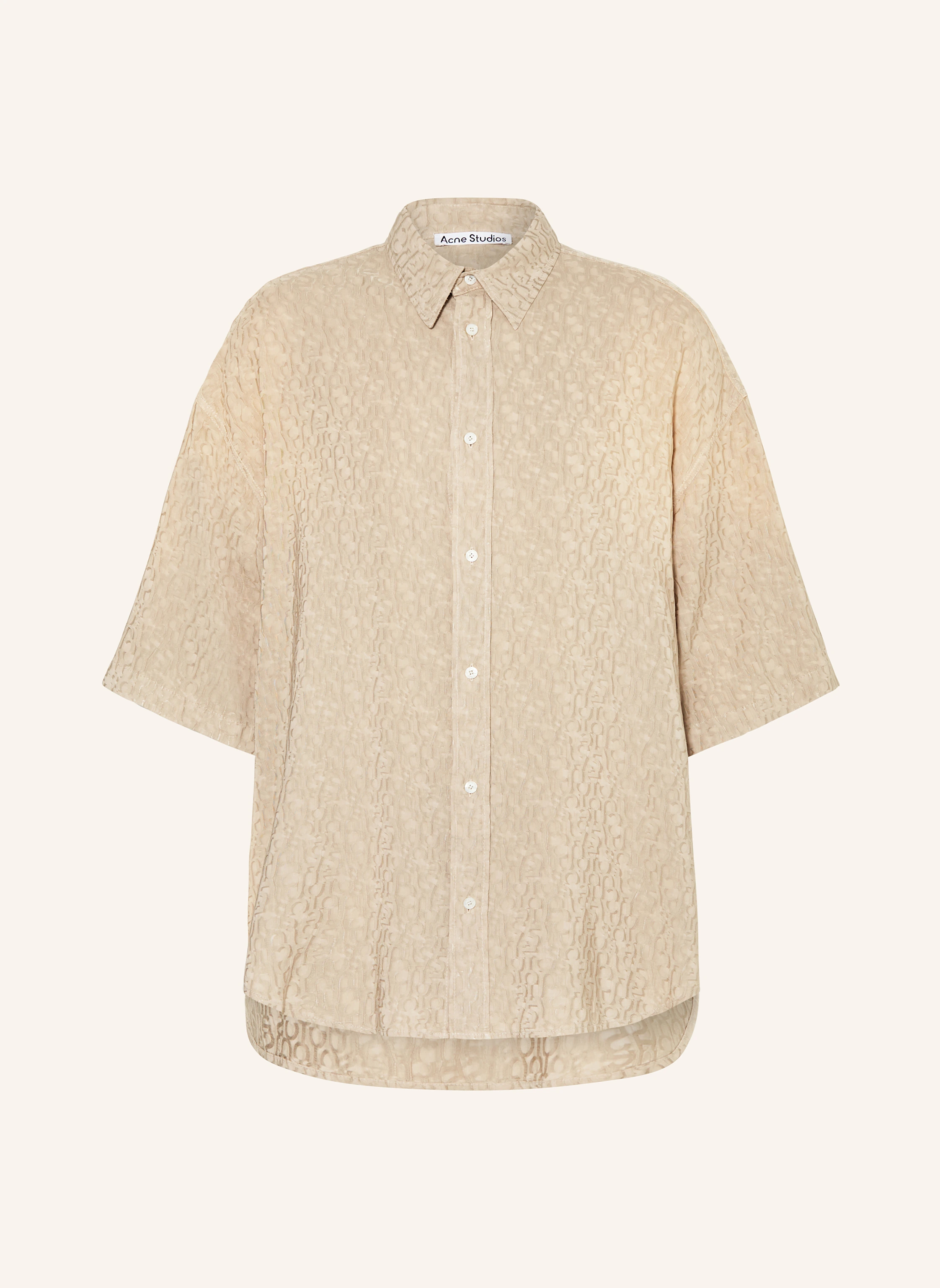 acne studios シャツ 開襟 フラワー 20aw ベージュ サイズ48 アクネ