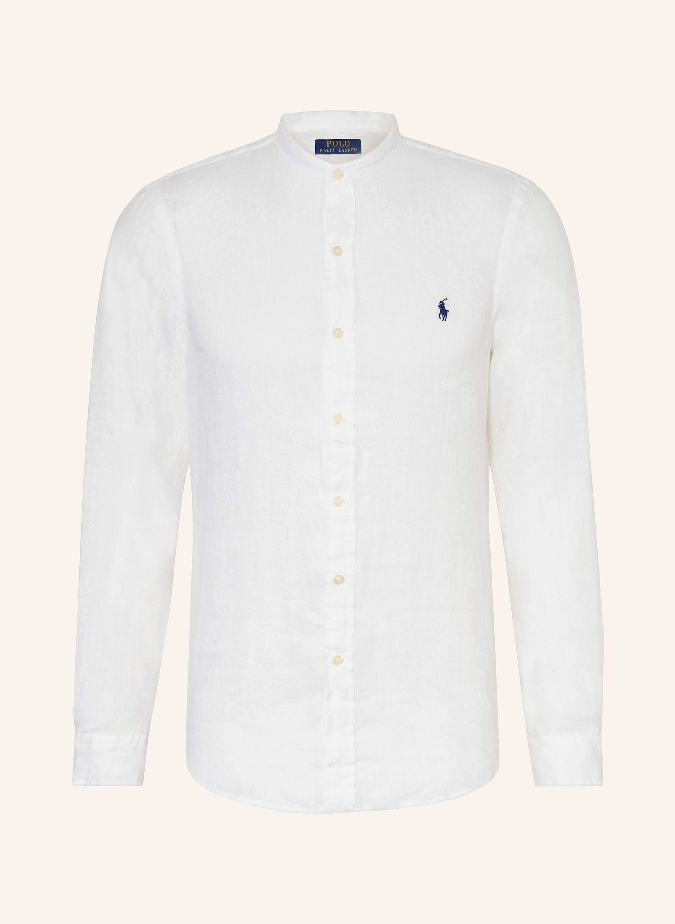 POLO RALPH LAUREN Linen shirt with stand-up collar Slim Fit