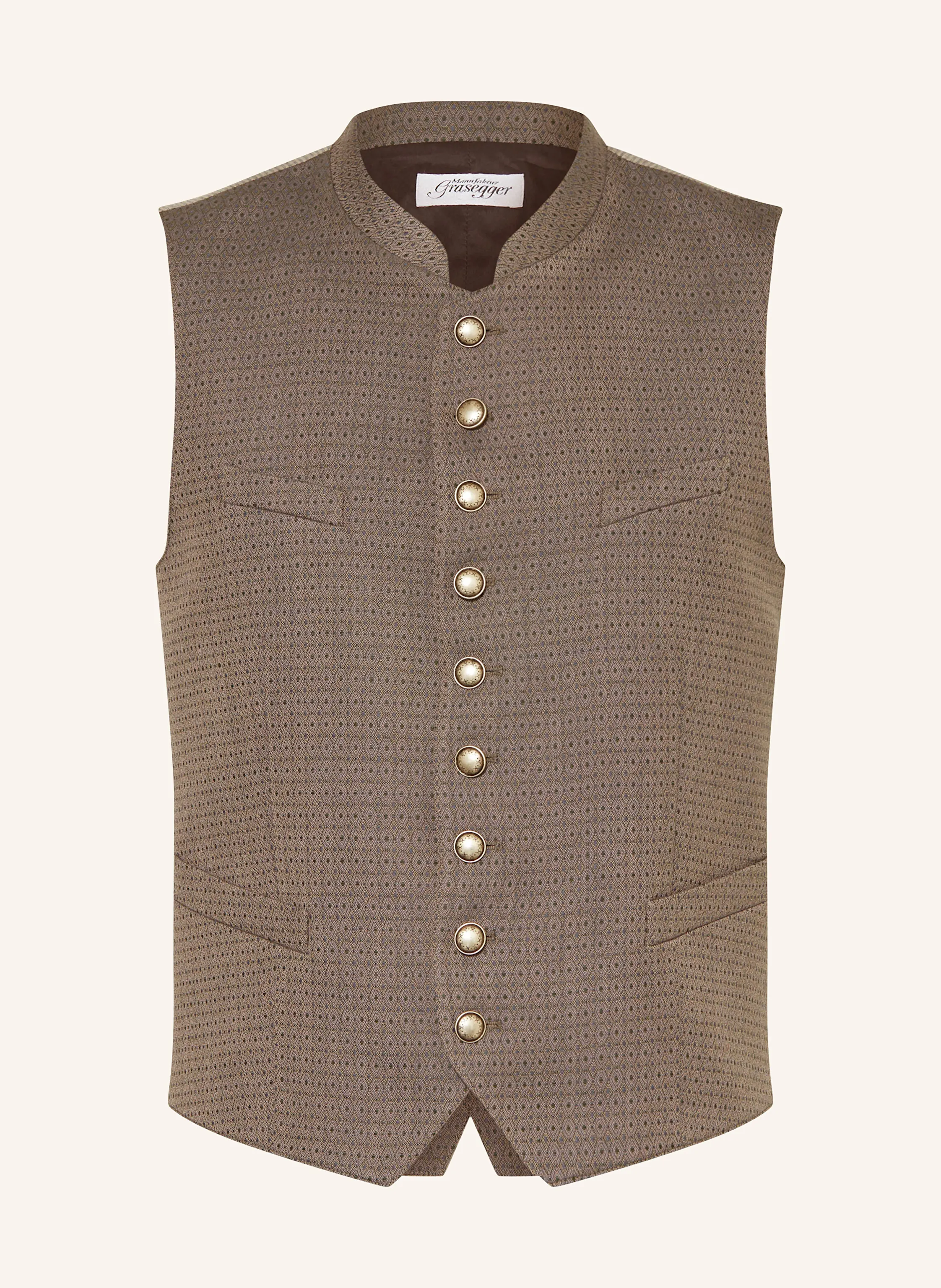 Grasegger Traditional vest VOITL: BROWN / GREEN / BLUE
