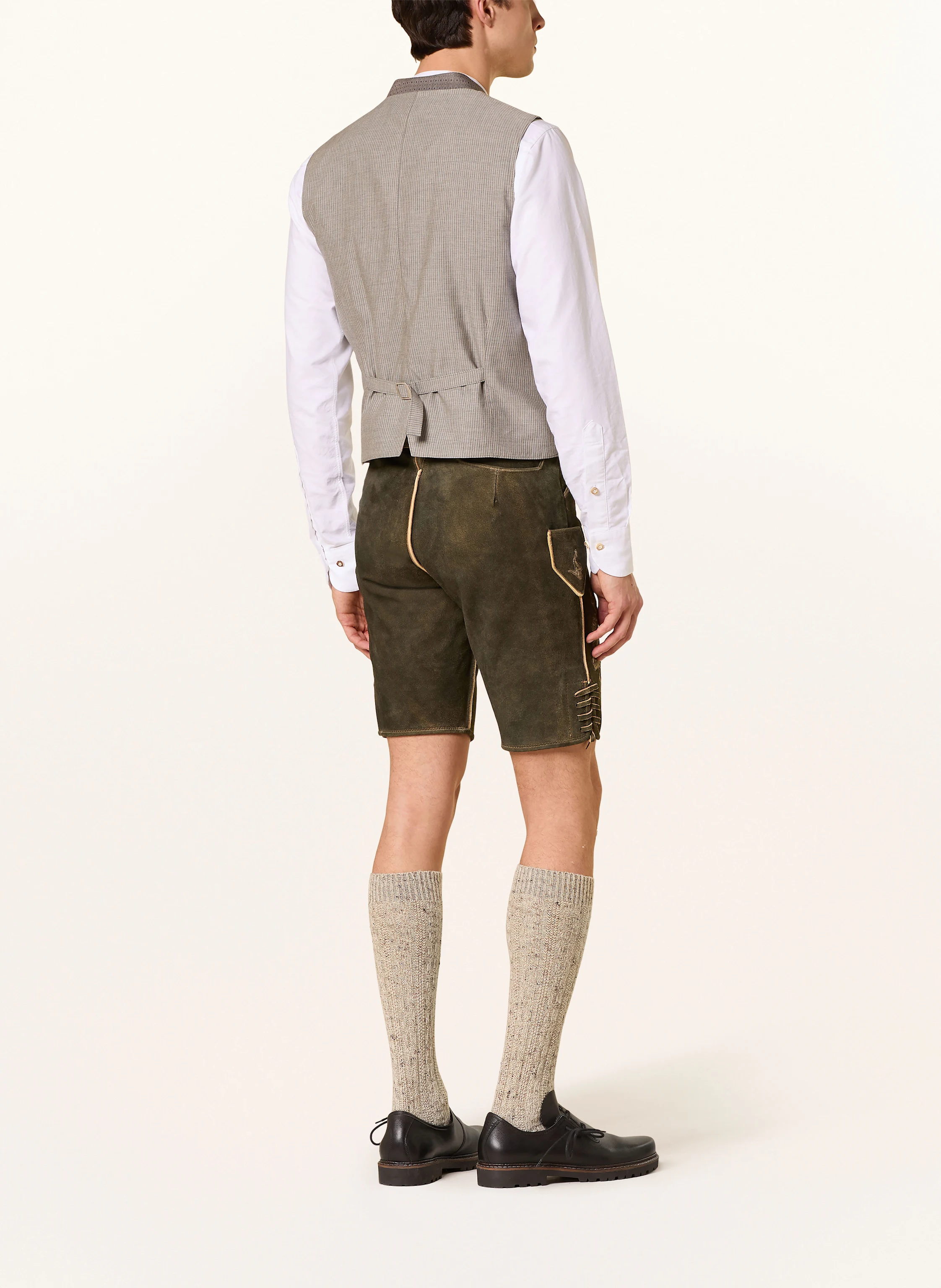 Grasegger Traditional vest VOITL: BROWN / GREEN / BLUE