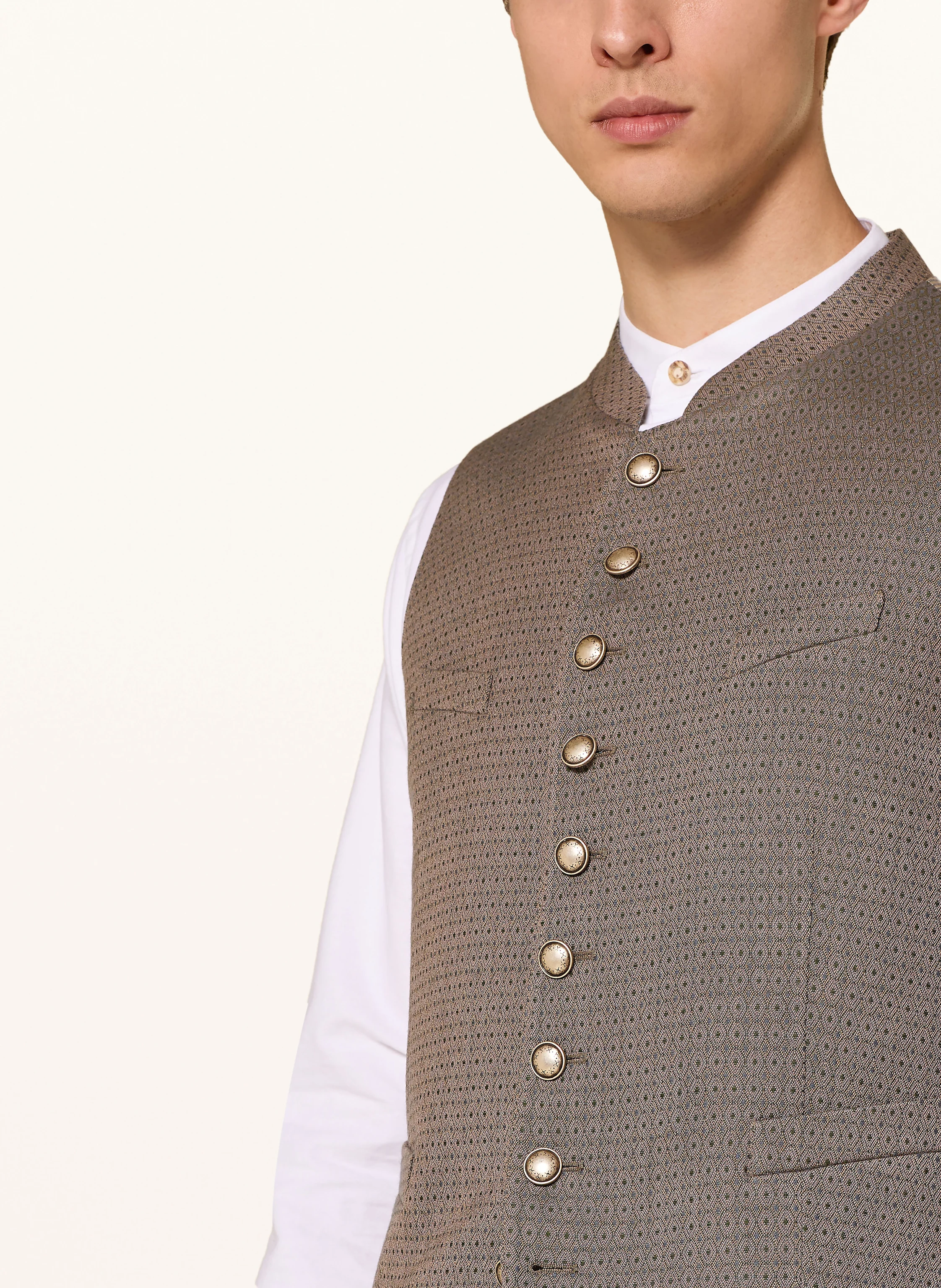 Grasegger Traditional vest VOITL: BROWN / GREEN / BLUE