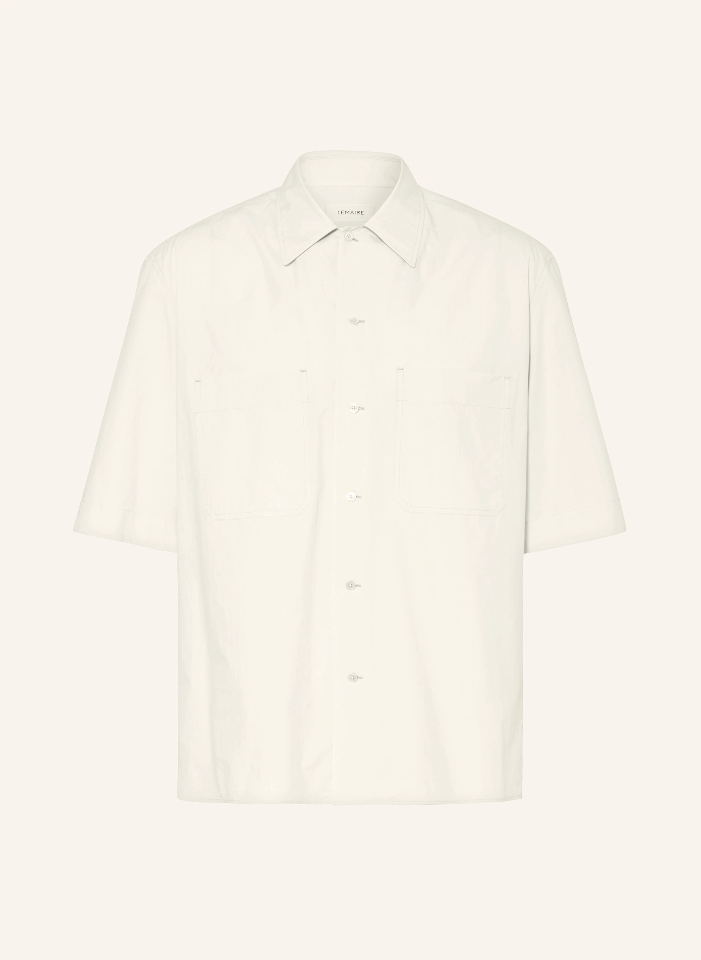 LEMAIRE Short sleeve shirt comfort fit in cream