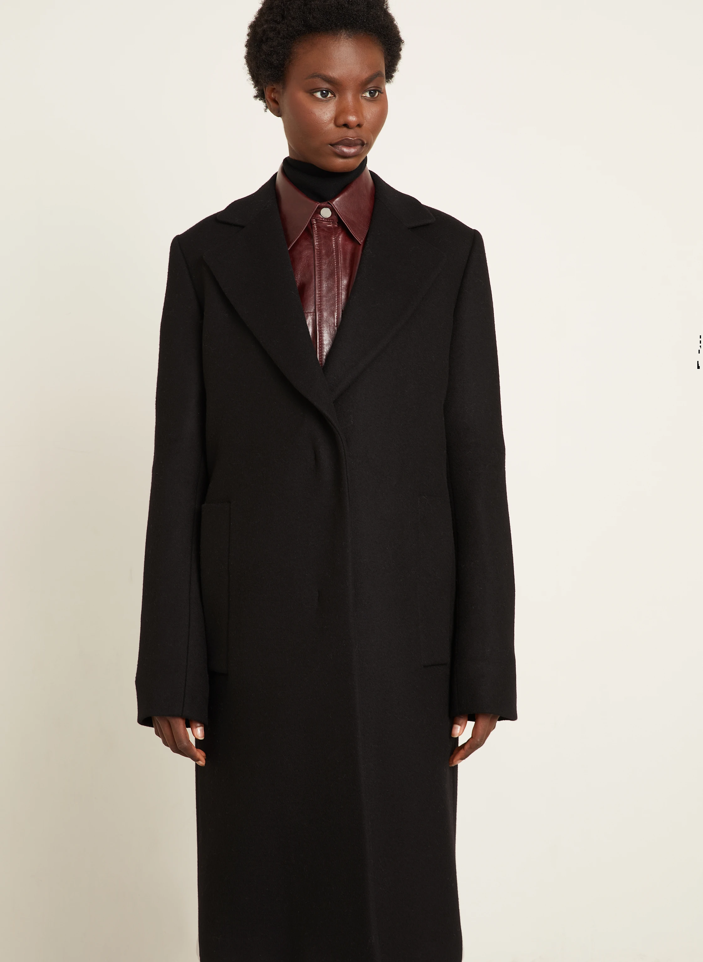 SPORTMAX Wool coat ALA in black