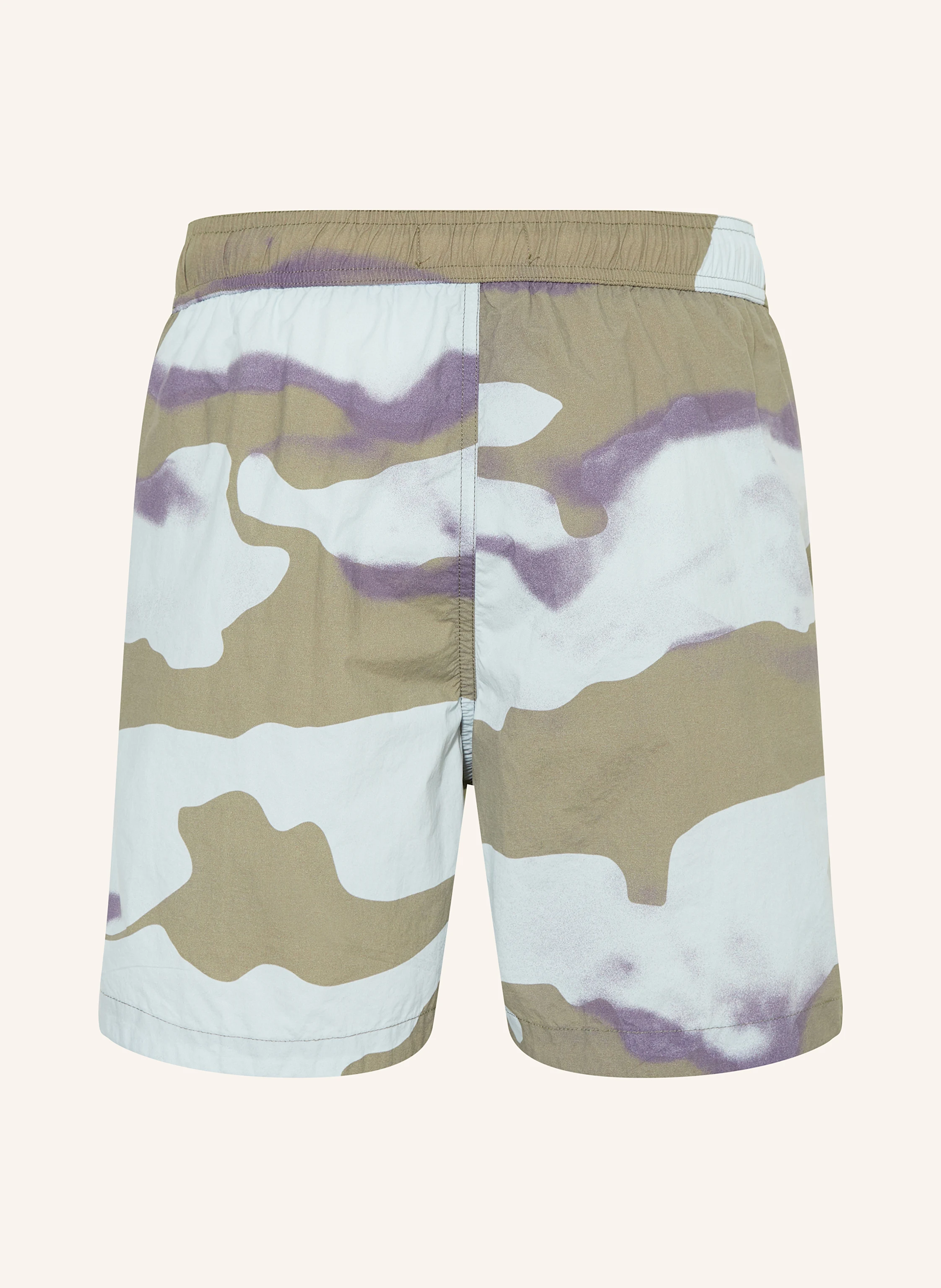 STONE ISLAND JUNIOR Swim Shorts in khaki/ light blue/ gray
