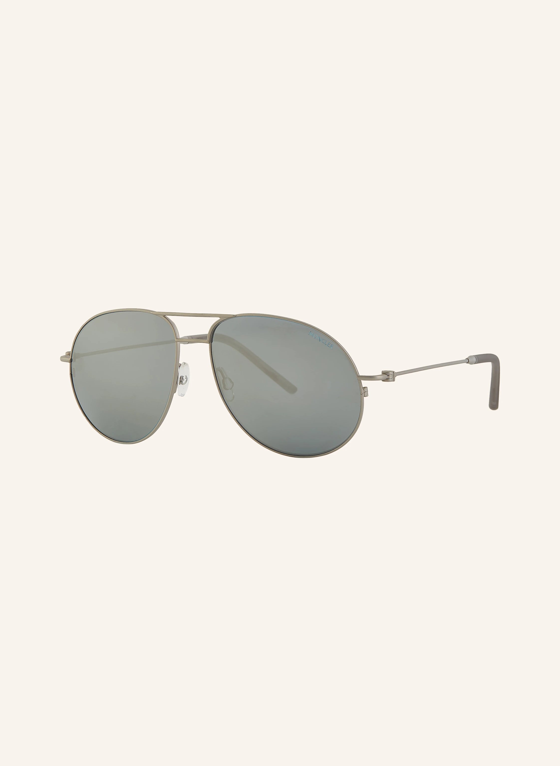 MONCLER Solglasögon ME4002: 10041U – MATT SILVER/BLÅ SPEGEL