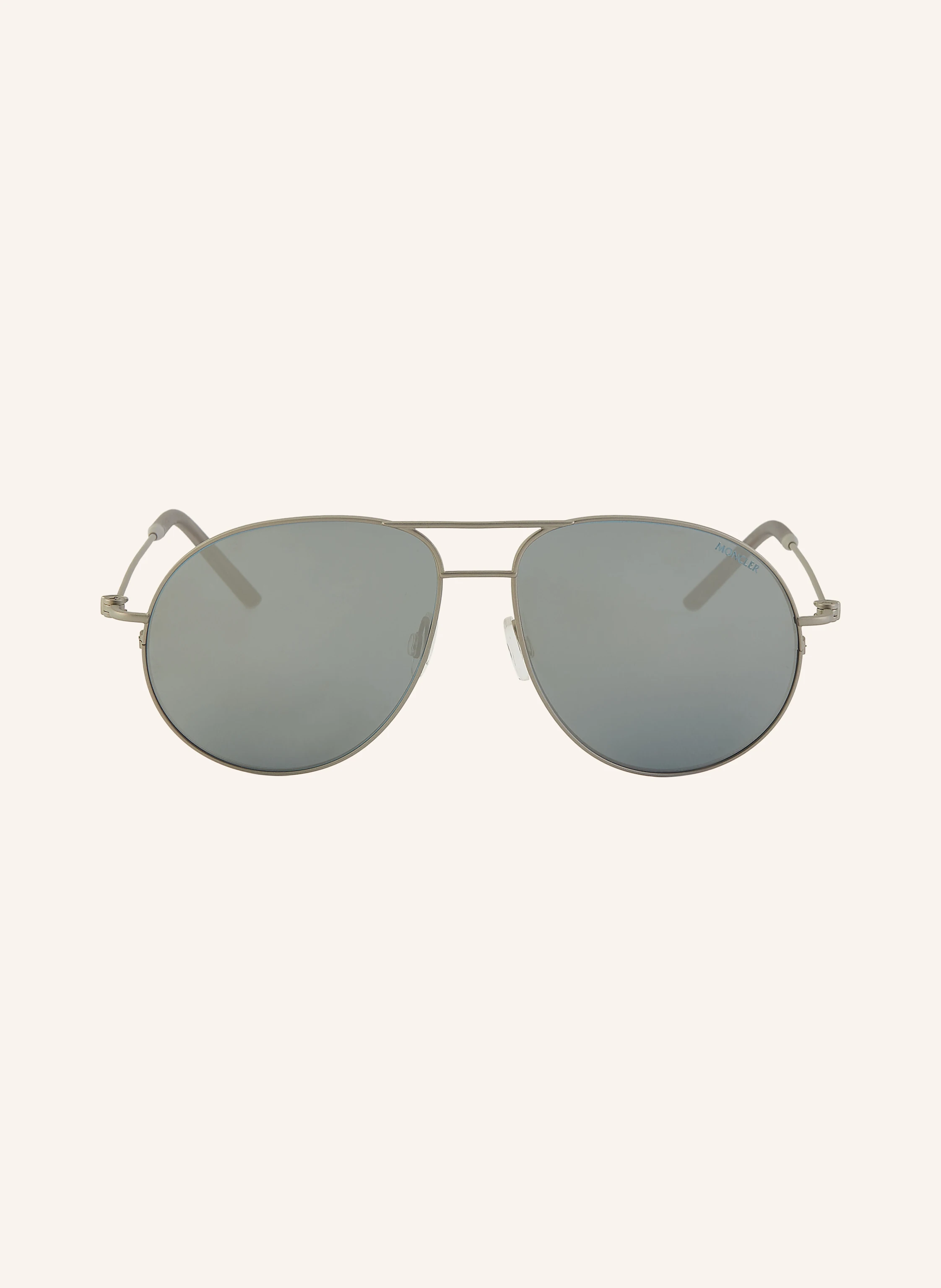 MONCLER Solglasögon ME4002: 10041U – MATT SILVER/BLÅ SPEGEL