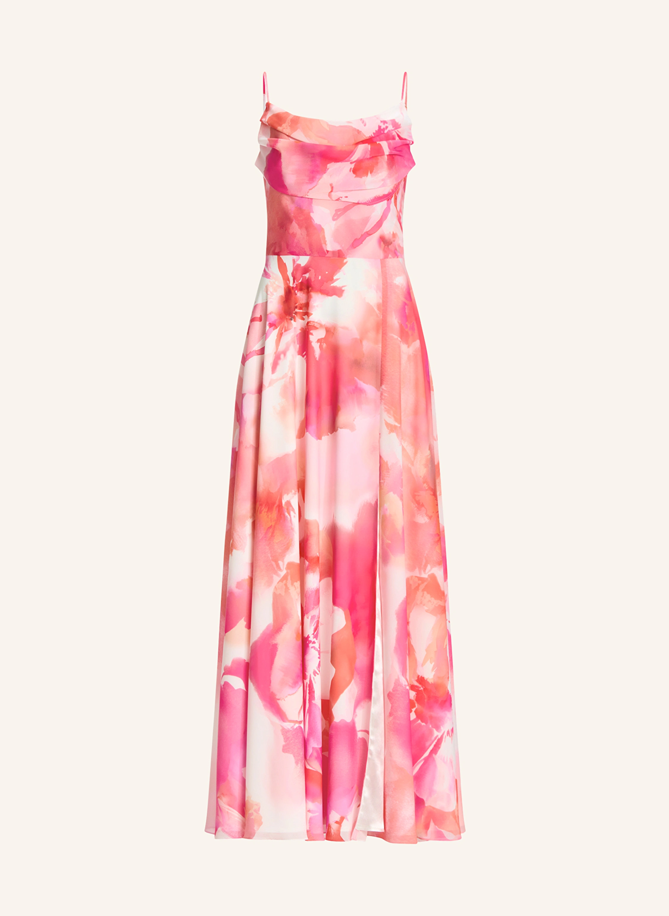 strapless open back dress Meredith 50's V-Neck Chiffon Swing Dress in Pale Pink