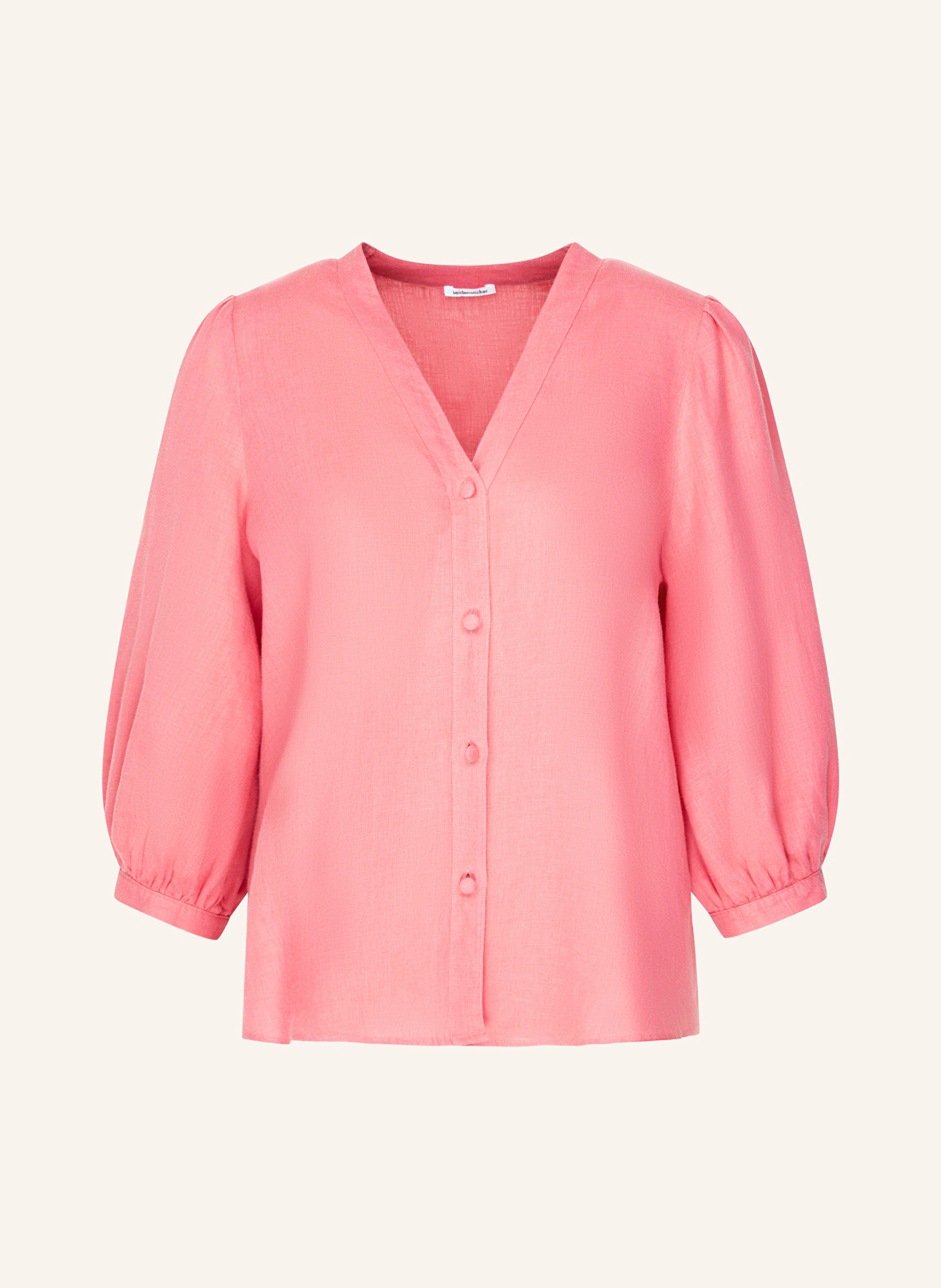 seidensticker Bluse mit Leinen und 3/4-Arm in rosa