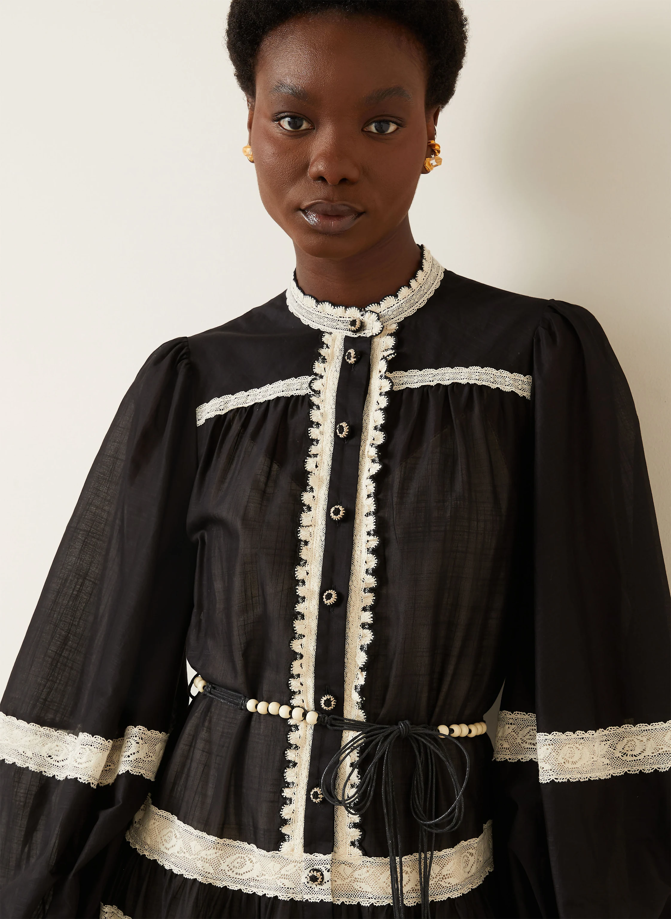 ZIMMERMANN Dress RHIANNON in black / cream