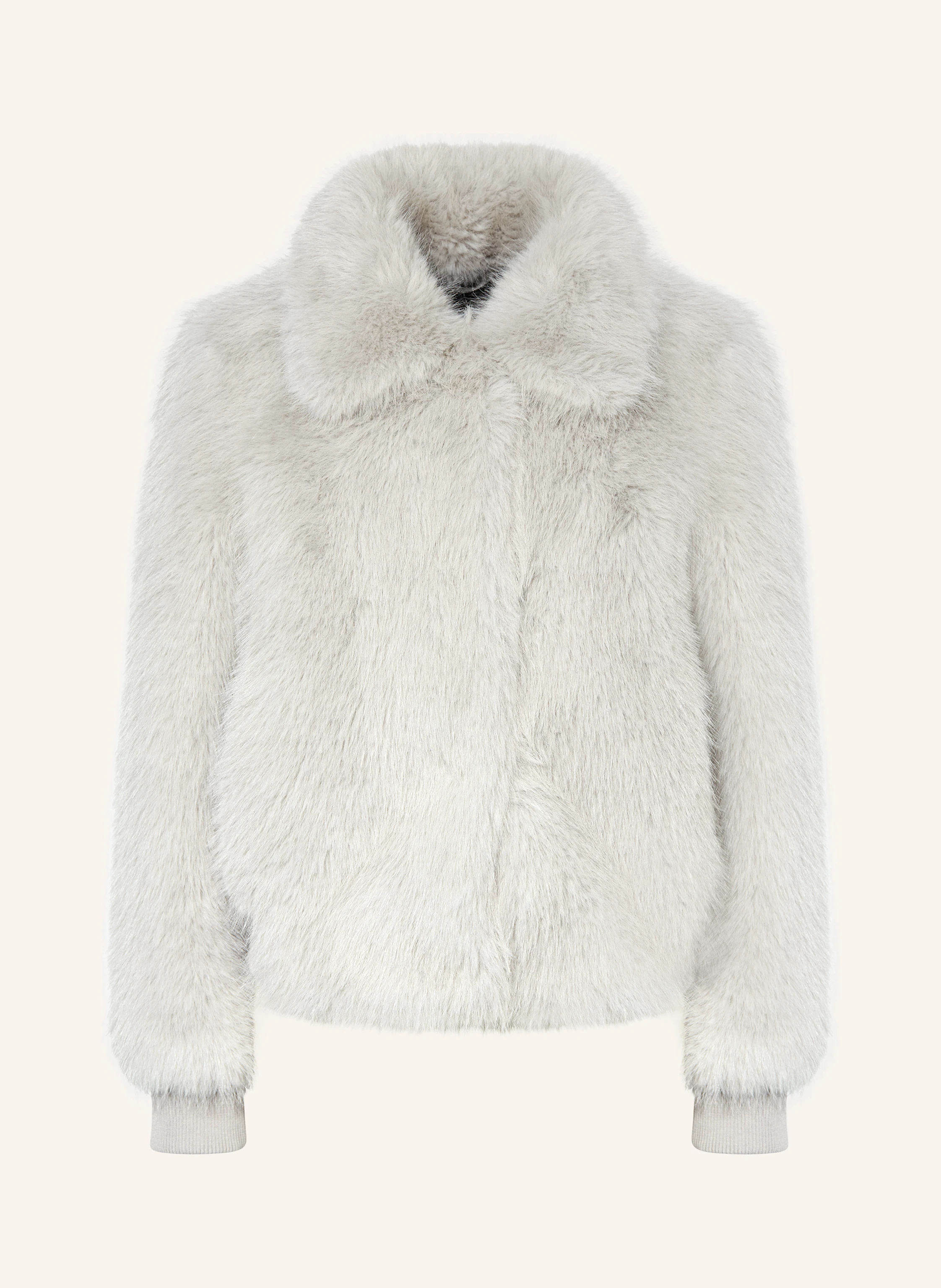 LUISA CERANO Kunstfell-Jacke in hellgrau