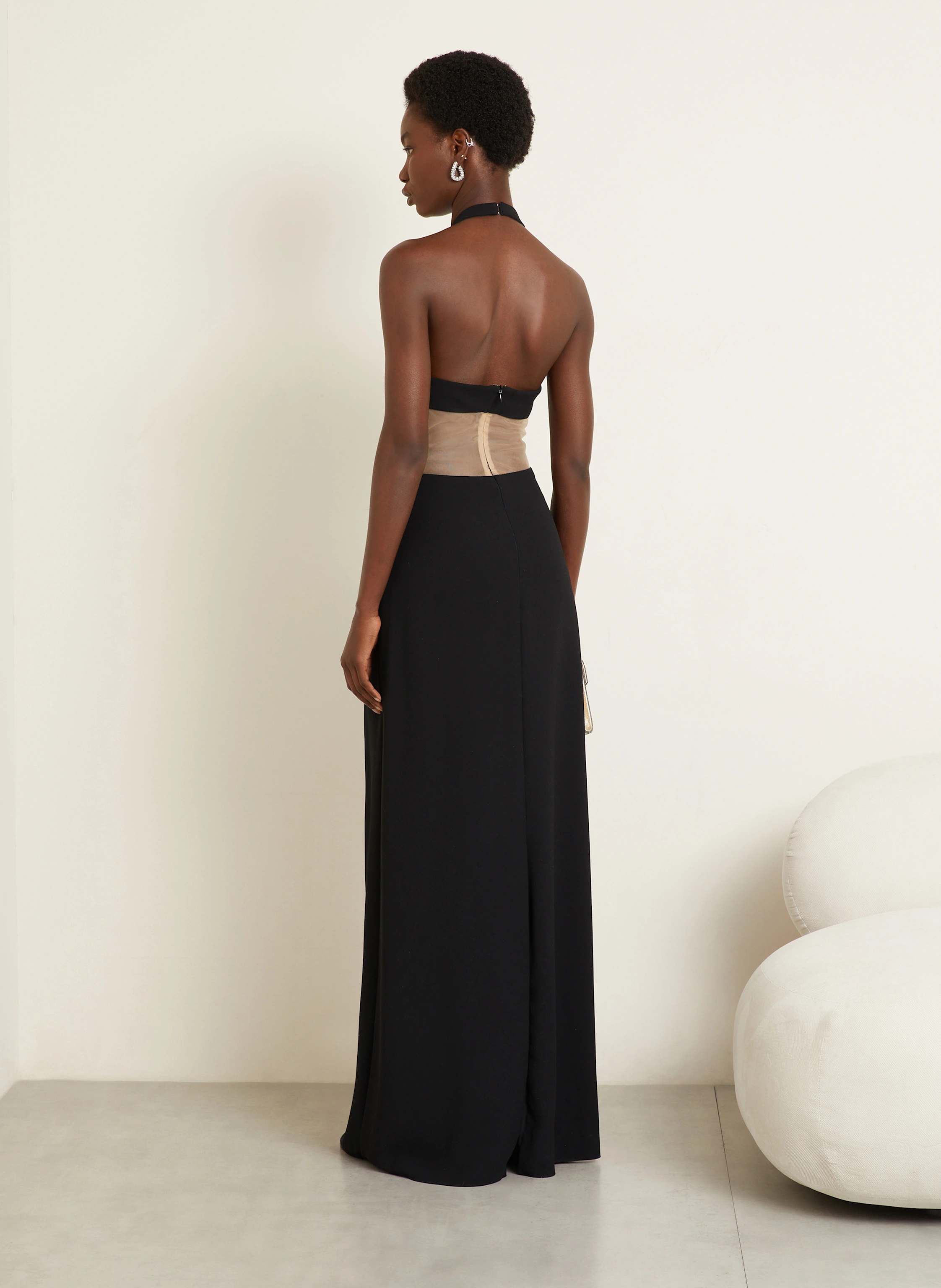 VERA WANG CHAMBERY evening dress in black