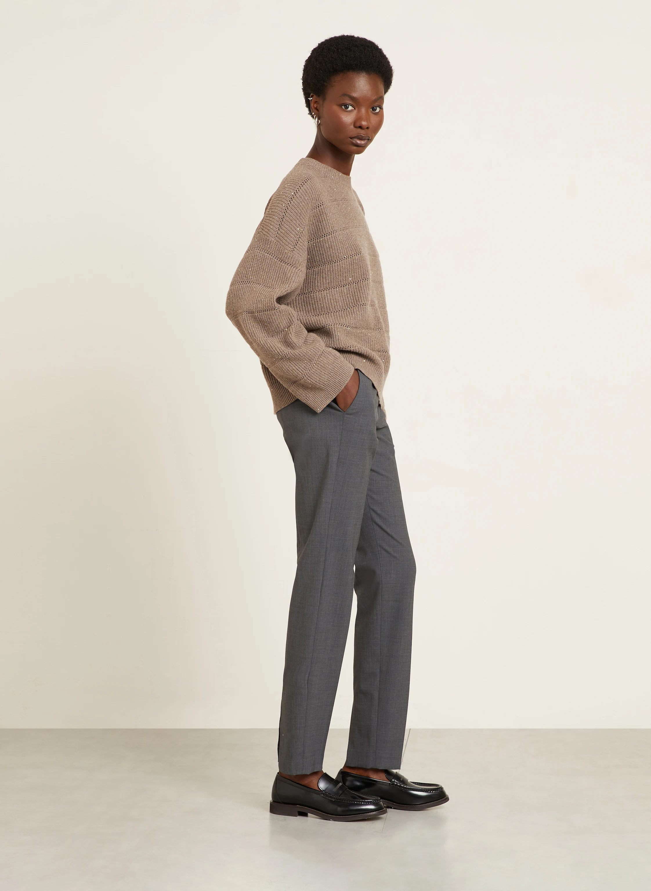 BRUNELLO CUCINELLI Trousers in dark gray