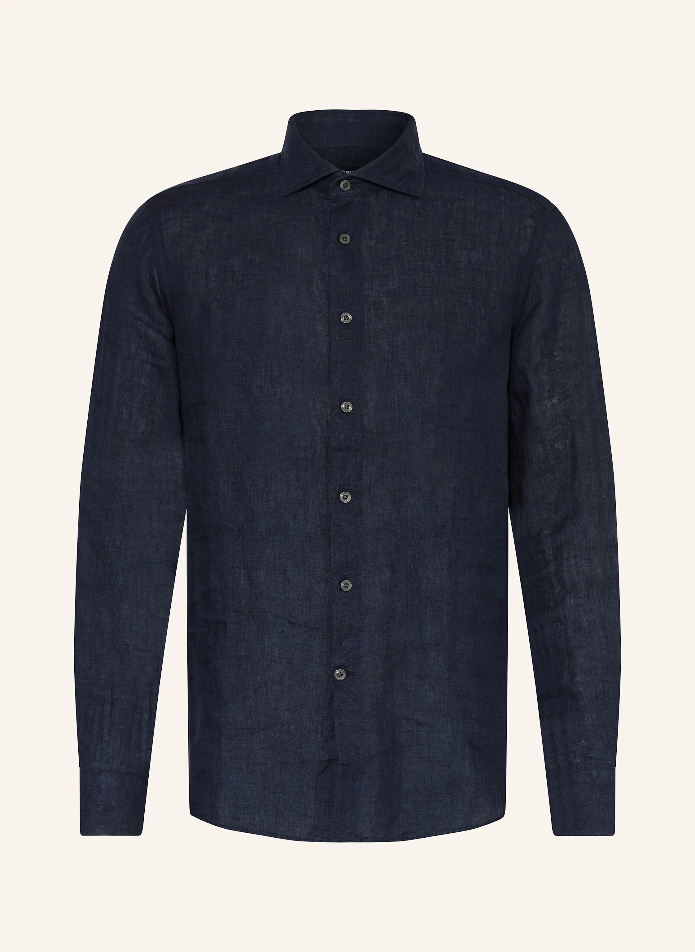 REISS Linen shirt RUBAN Regular Fit: DARK BLUE