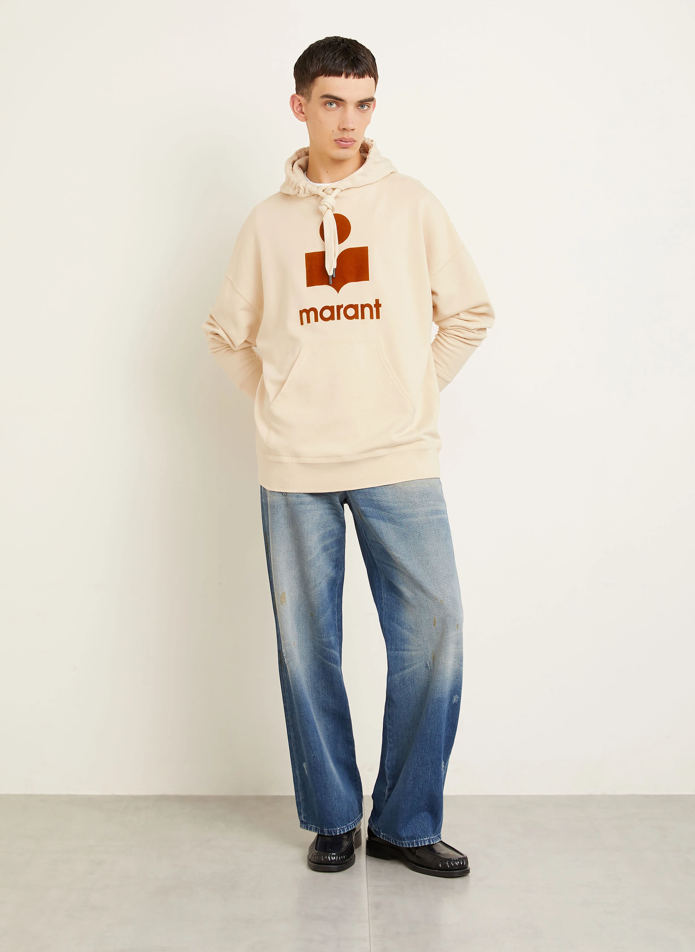 ISABEL MARANT Hoodie MILEY in cream/ dark orange