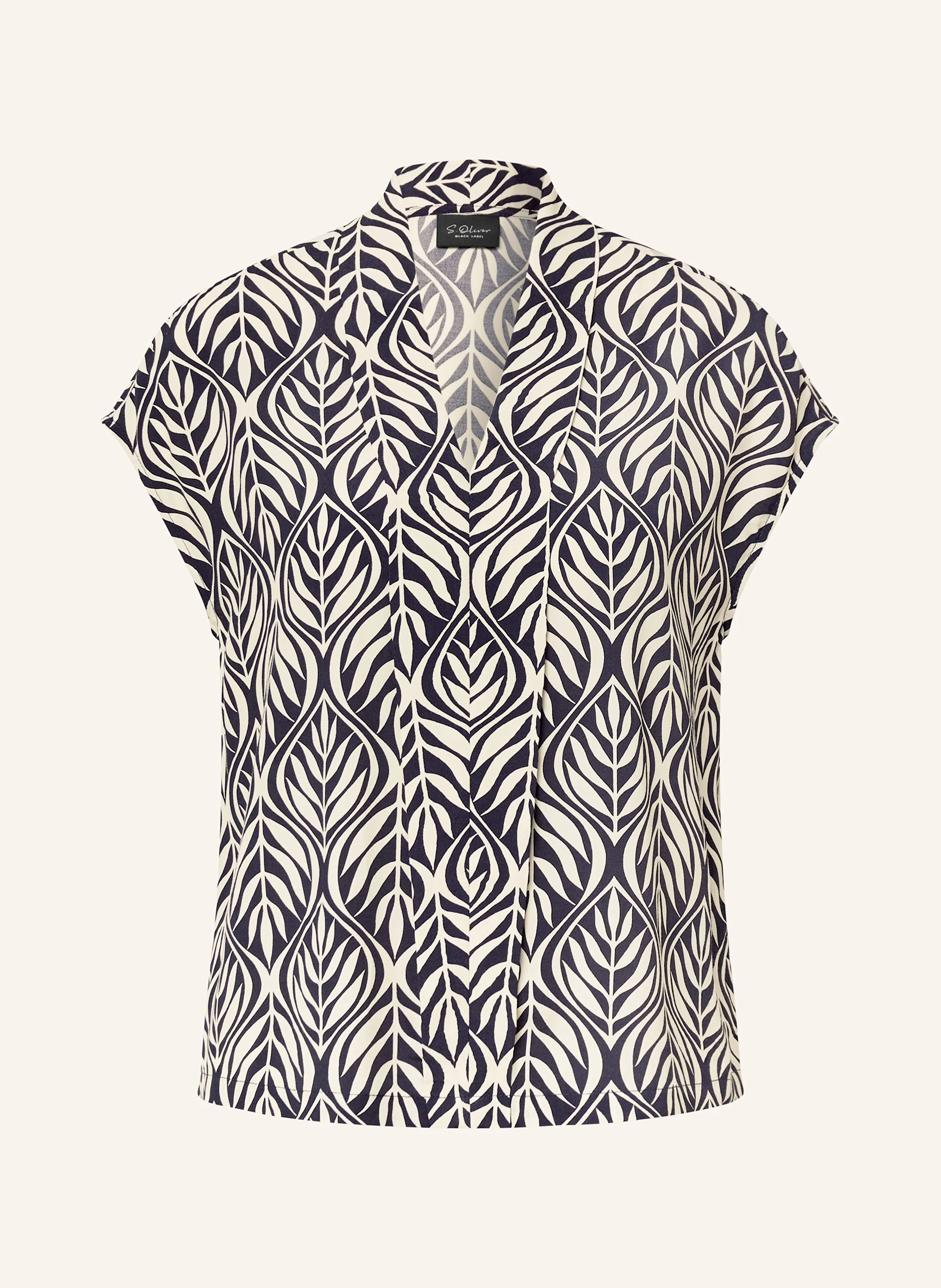 Camicia Donna S.Oliver BLACK LABEL, Modello 2161974 In Bianco, Colletto A Balze E Polsini Con Mote, Morbido Mix Di Cotone, Taglia 52