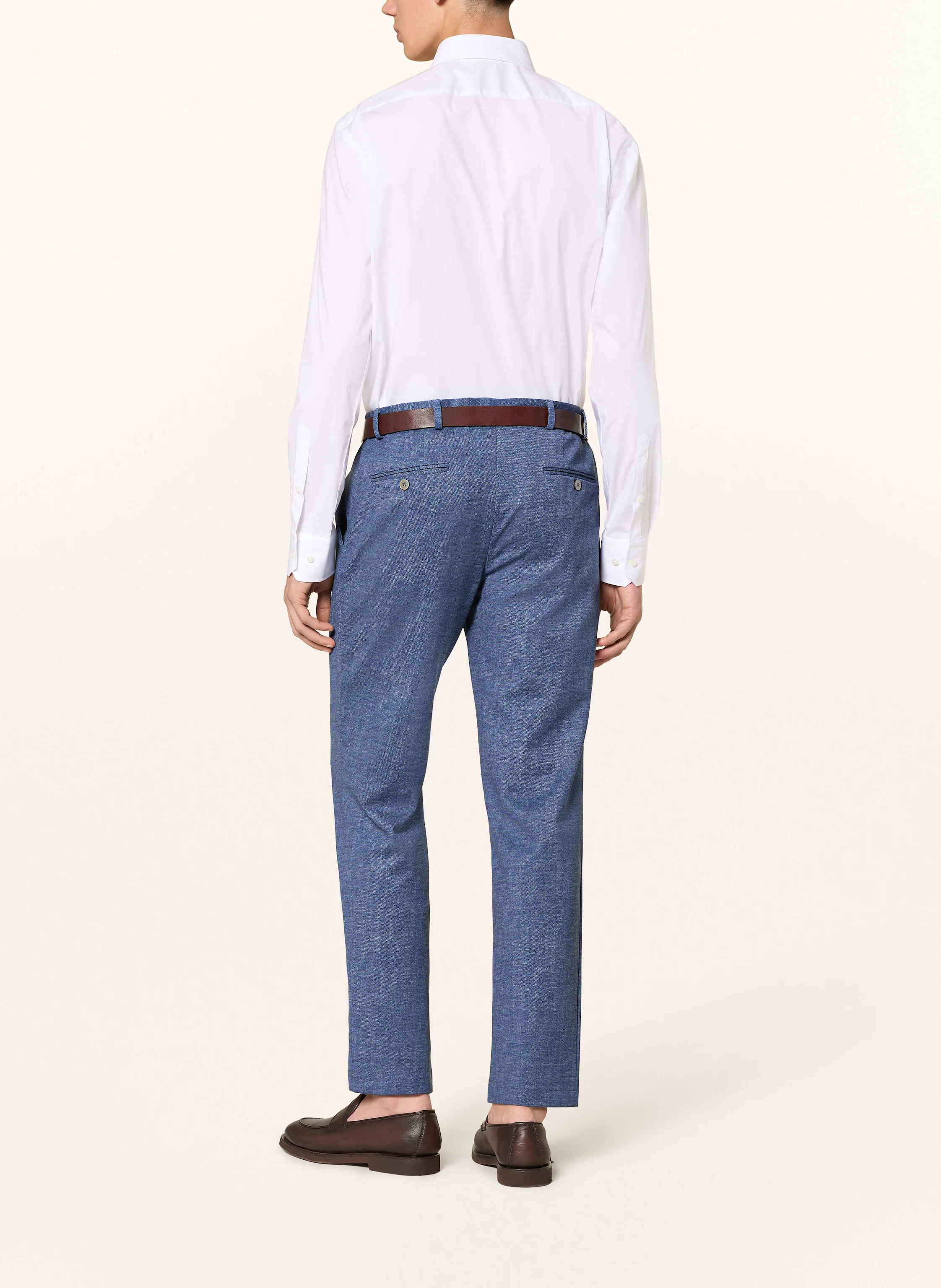 PAUL Pantaloni slim fit din jersey: 650 Albastru mediu