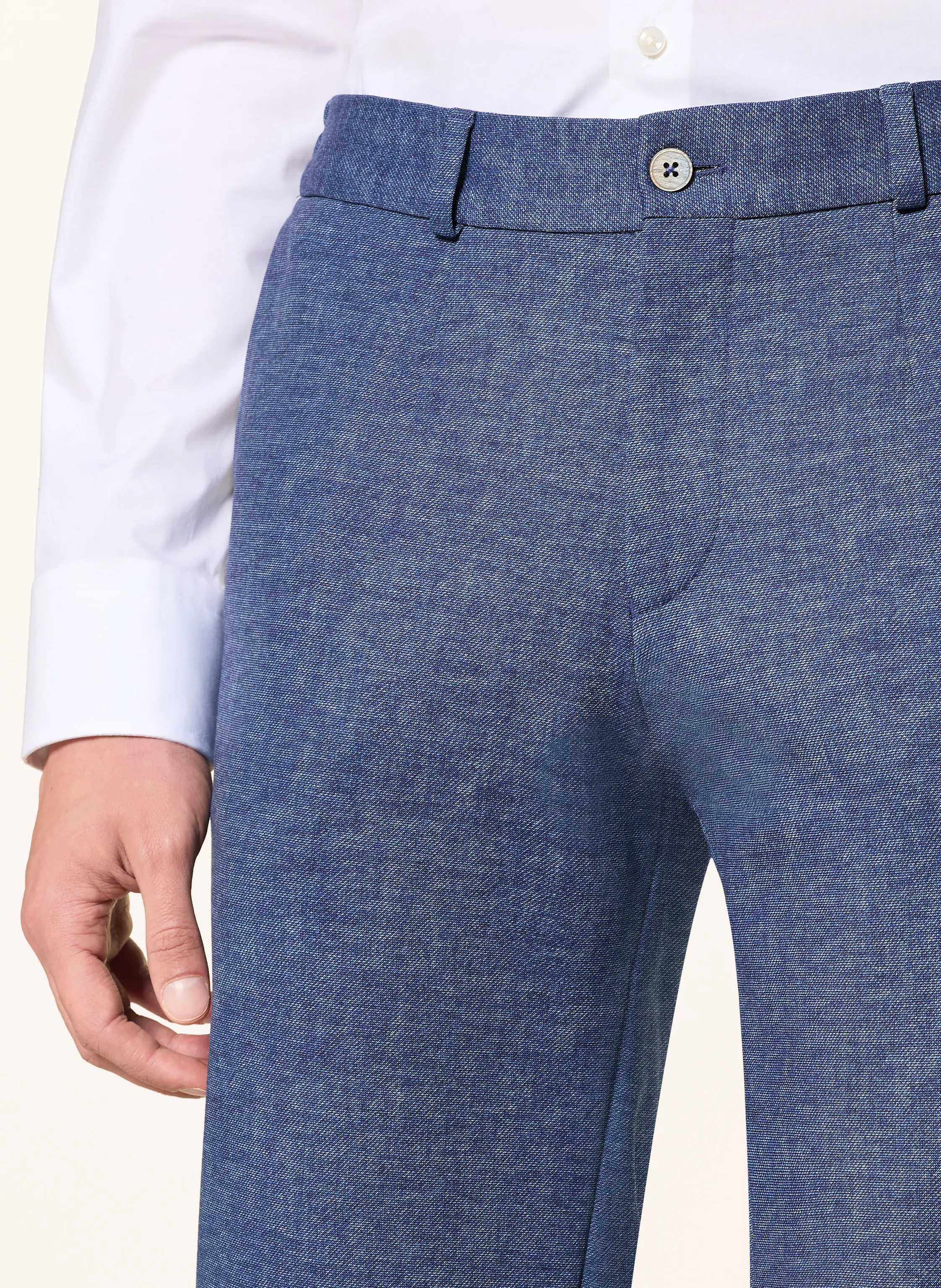 PAUL Pantaloni slim fit din jersey: 650 Albastru mediu