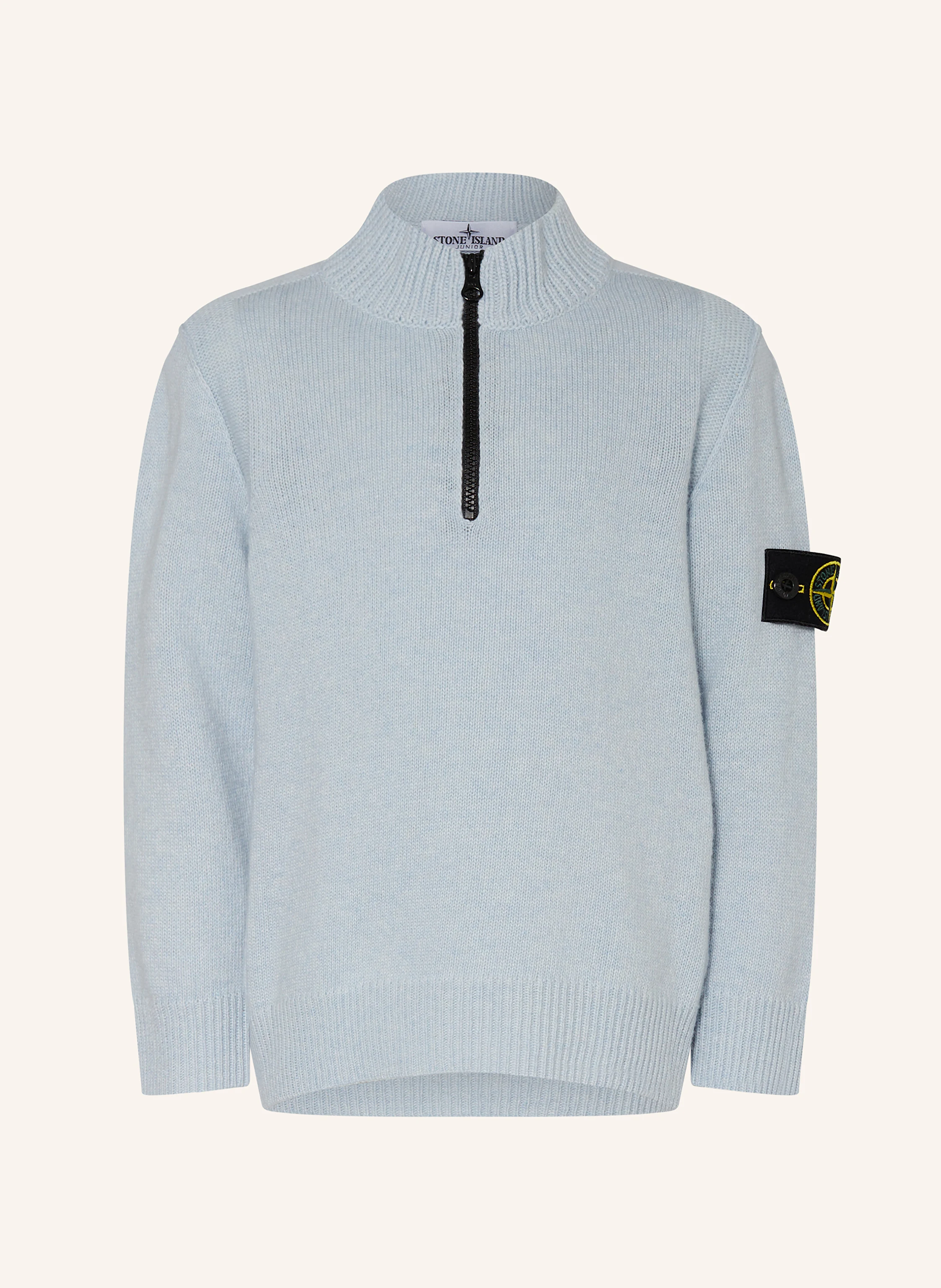 STONE ISLAND JUNIOR Half-zip sweater KIDS in light blue