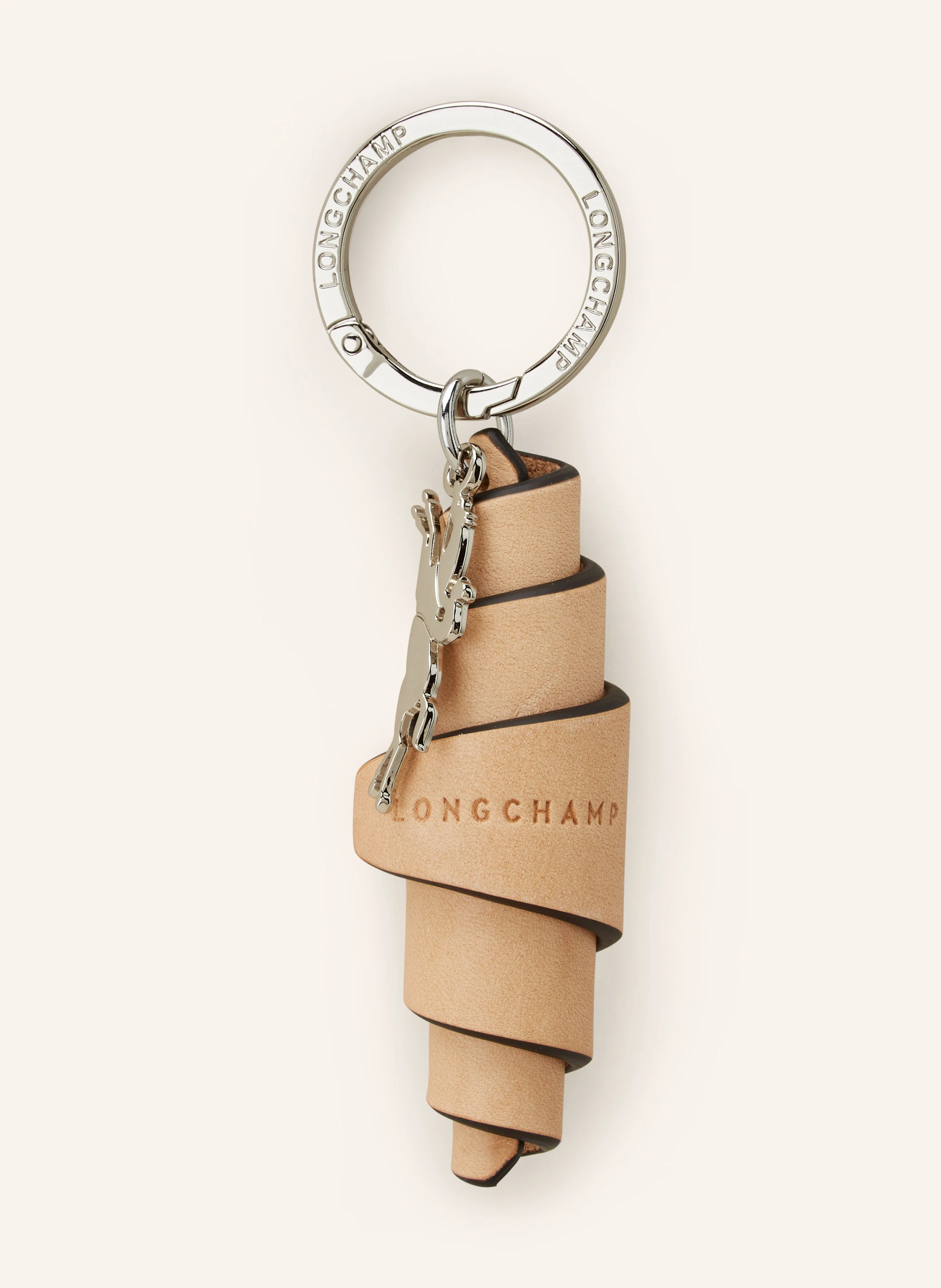 LONGCHAMP Schlüssel- und Taschenanhänger CROISSANT in creme