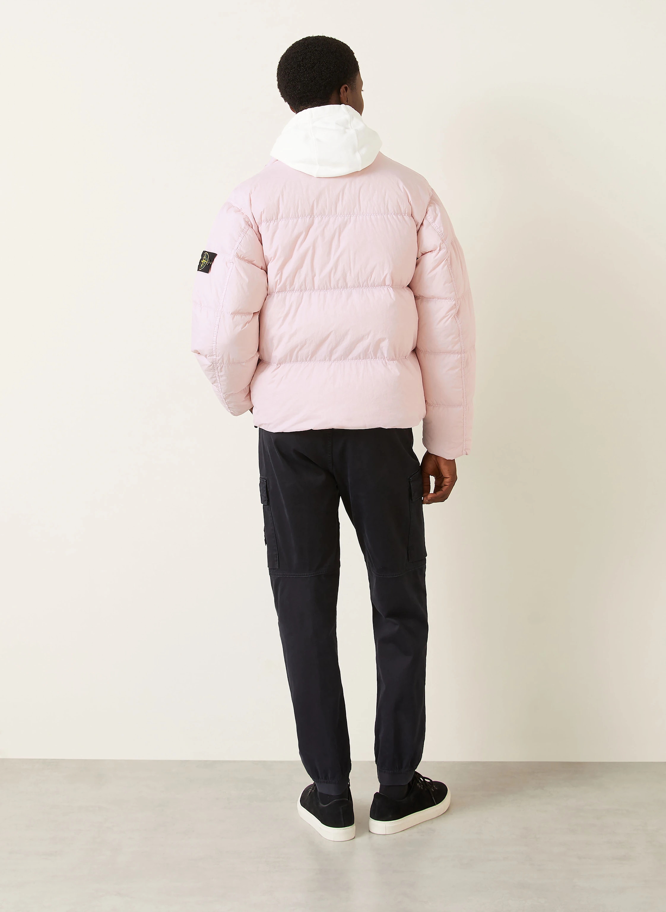 STONE ISLAND Down jacket in pink