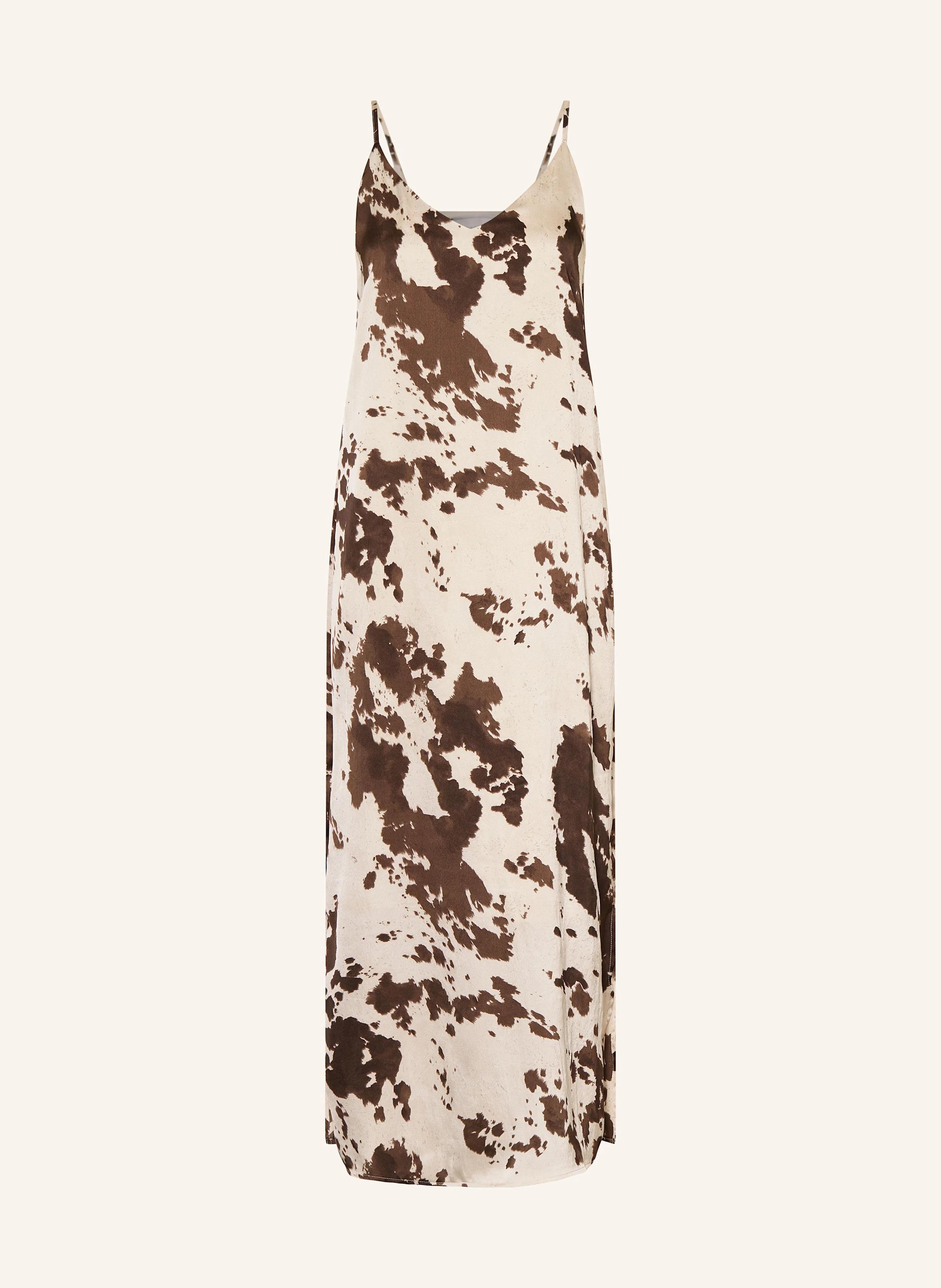 NEO NOIR Dress KAMRAN: DARK BROWN / ECRU