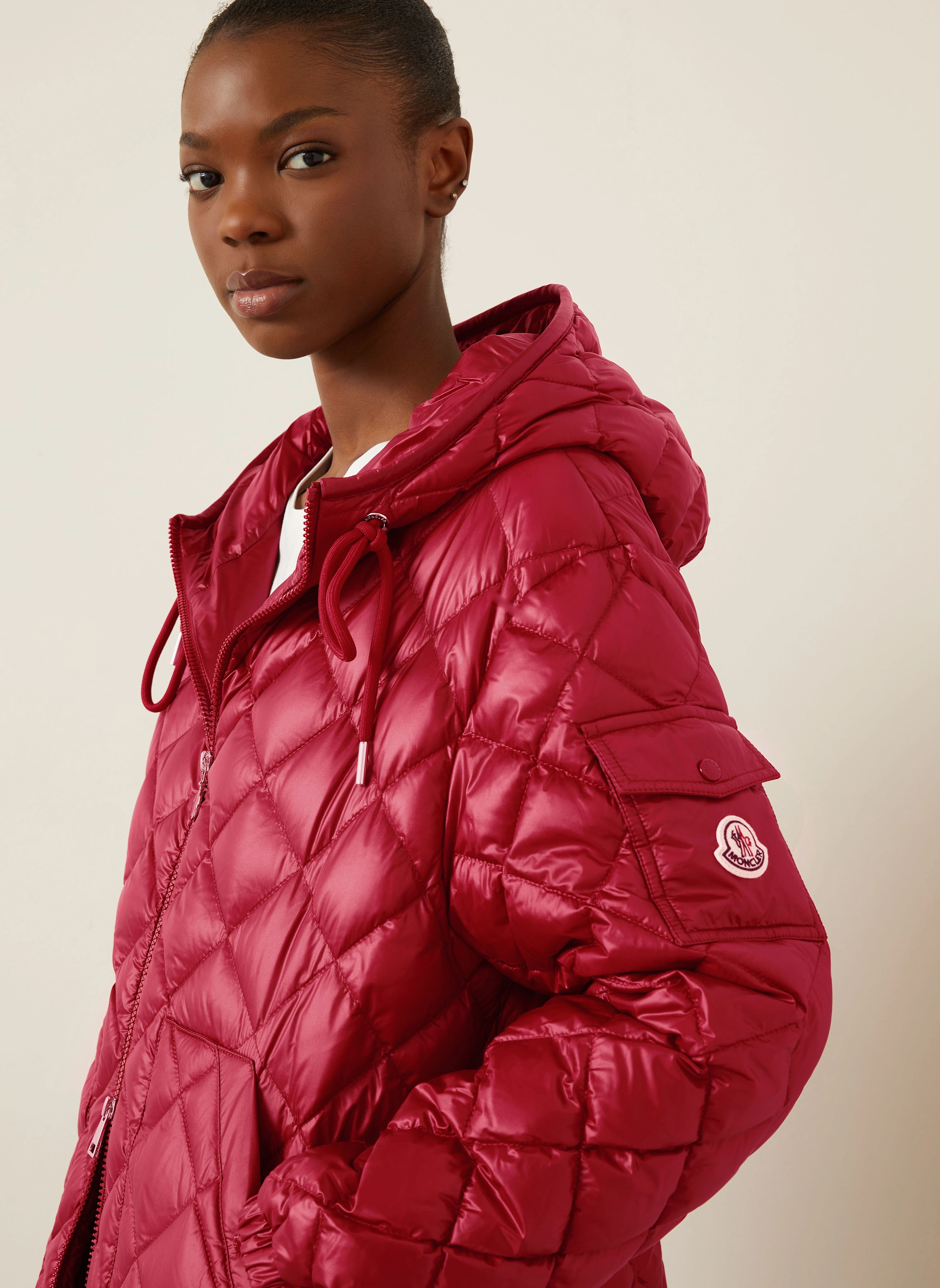 Moncler Bady Moncler Daunenjacke Damen Rot MONCLER Daunenjacke In
