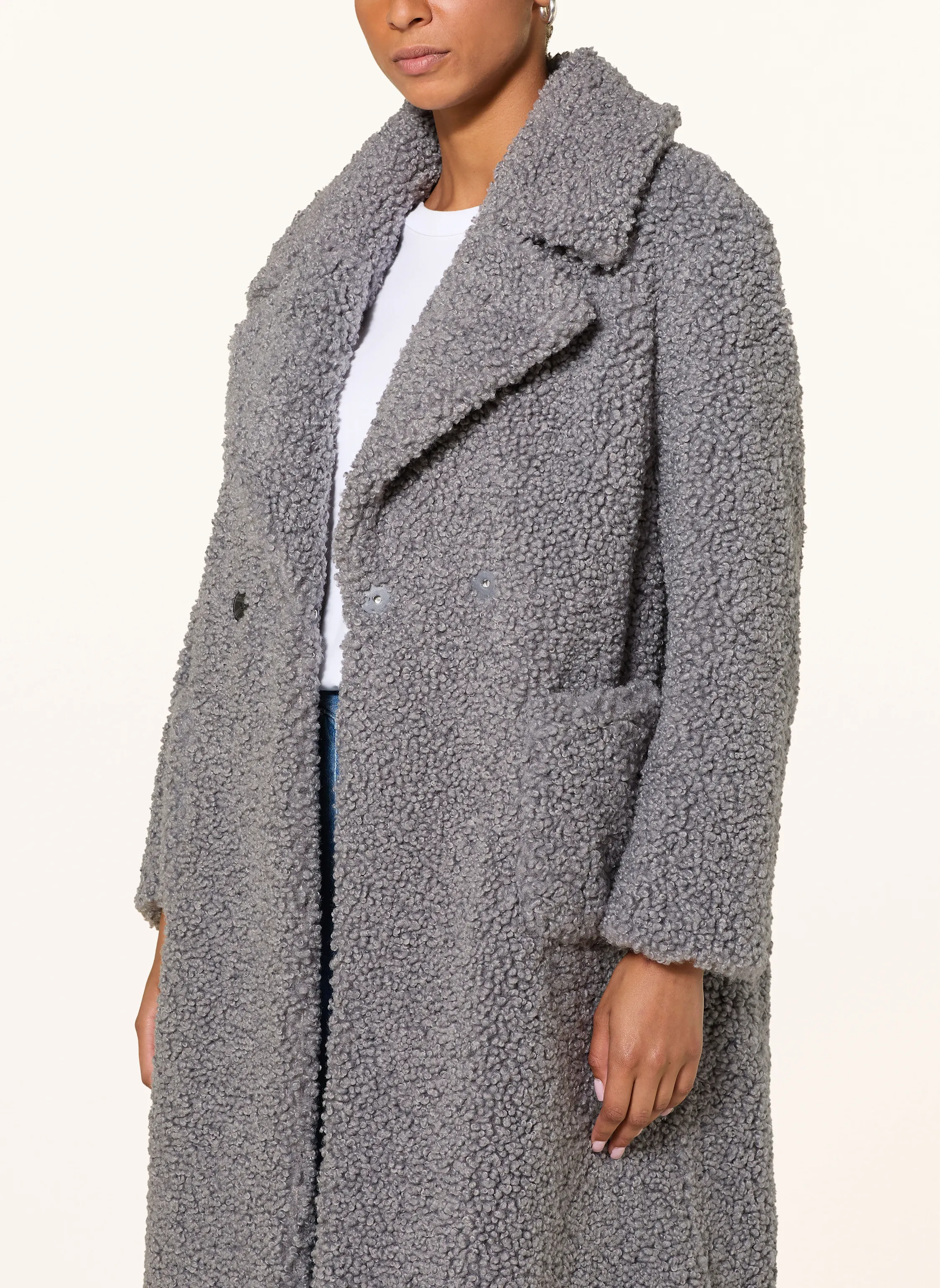 Rich Royal Teddy coat in blue gray