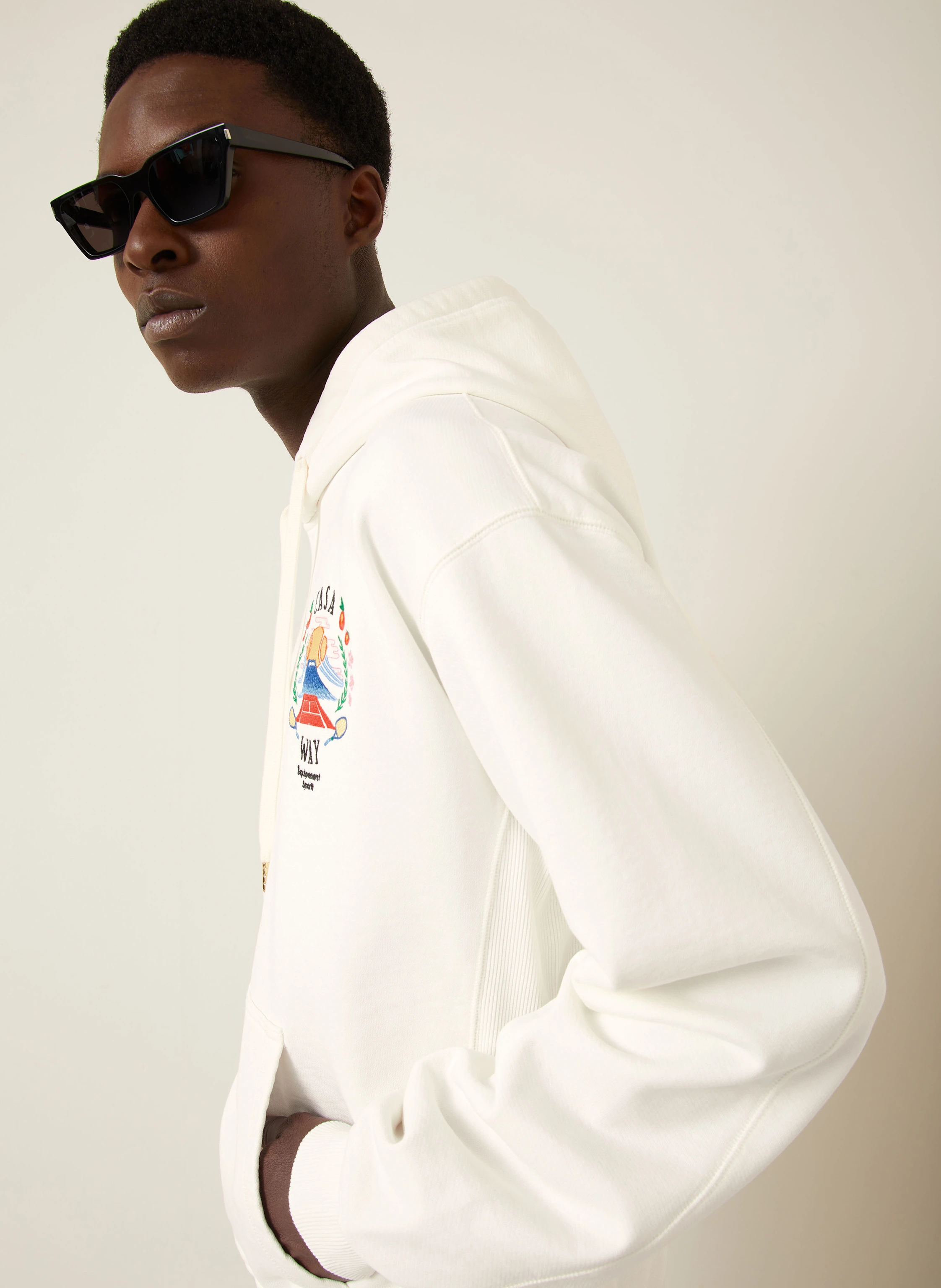 Casablanca Hoodie: CREAM