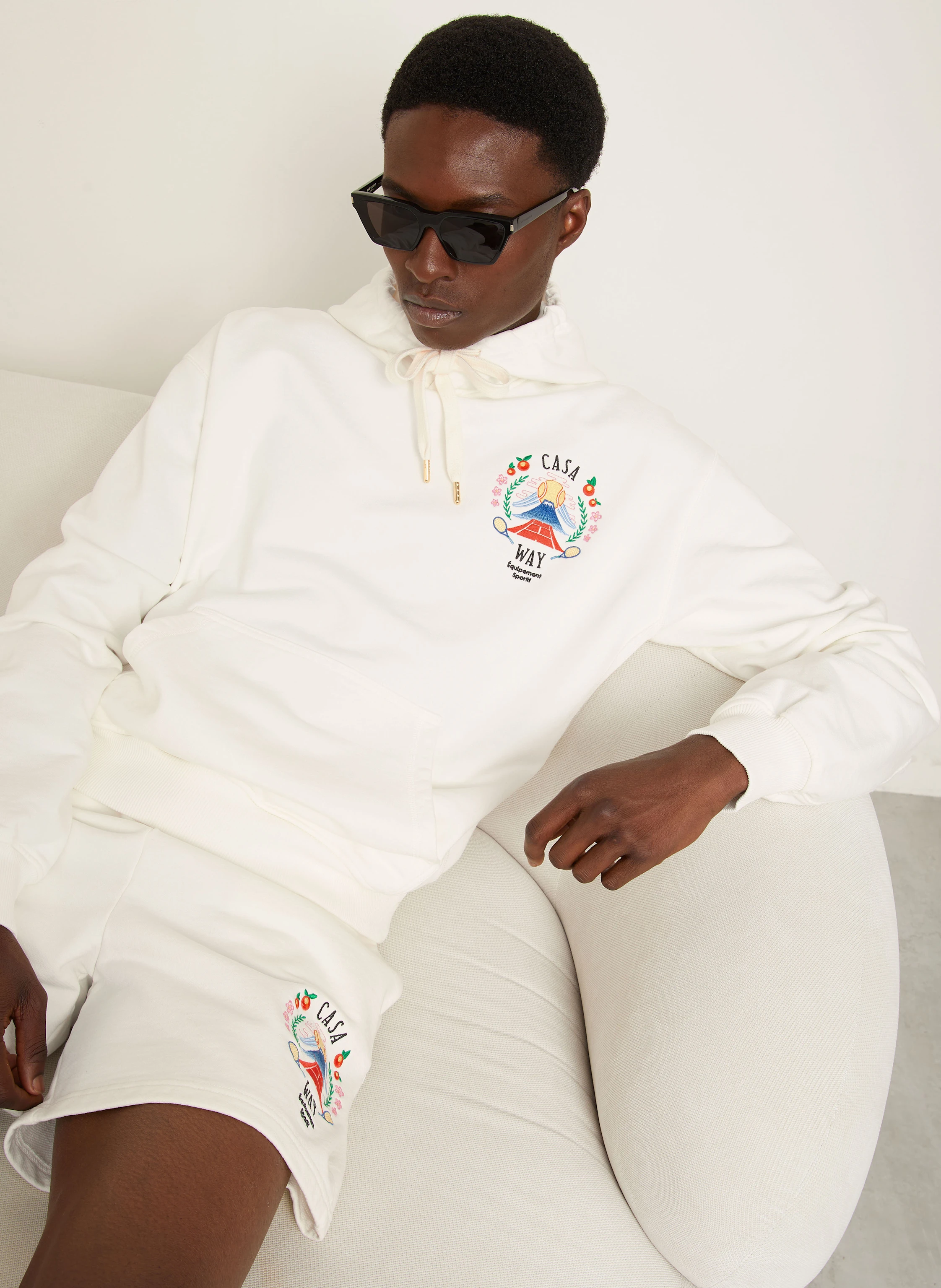 Casablanca Hoodie: CREAM