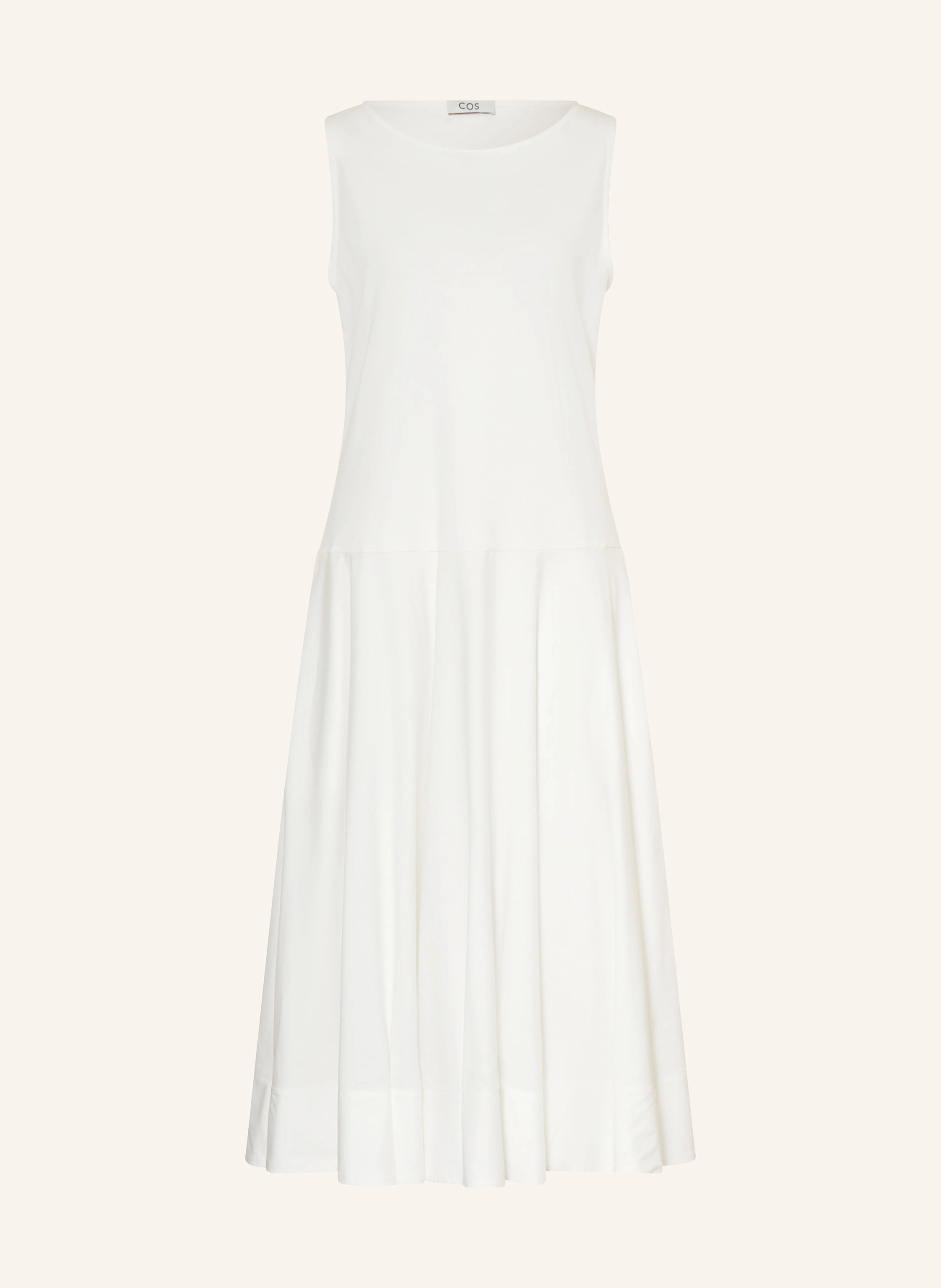 COS Robe en mélange de matières en blanc