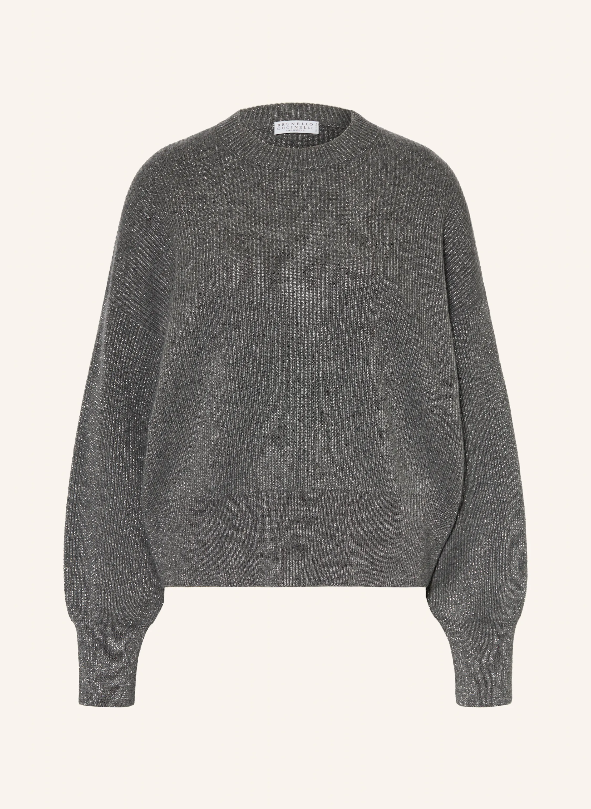 BRUNELLO CUCINELLI Cashmere sweater in dark gray / silver