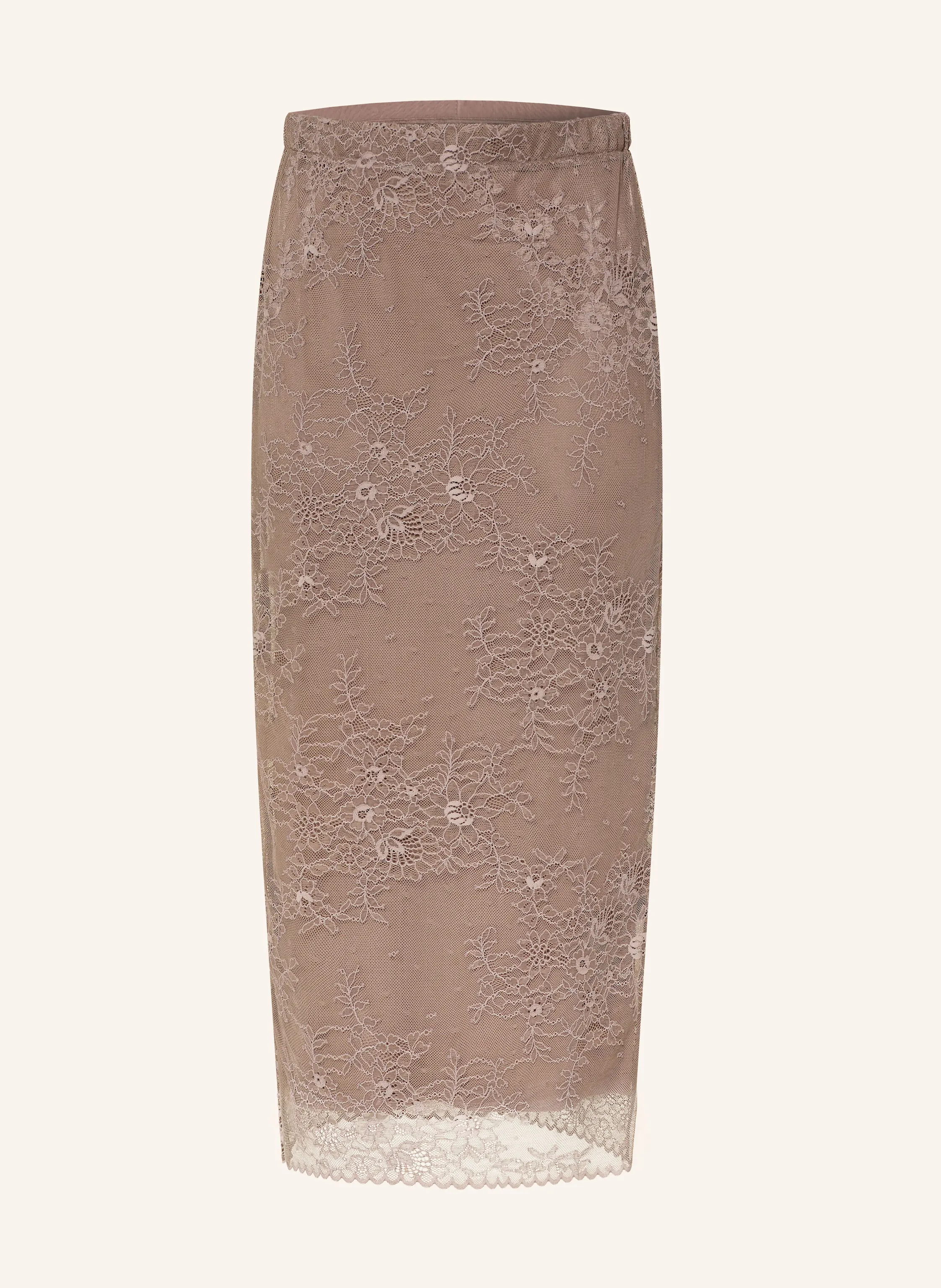 REISS RITA skirt in broderie anglaise in taupe REISS RITA skirt in broderie anglaise in taupe