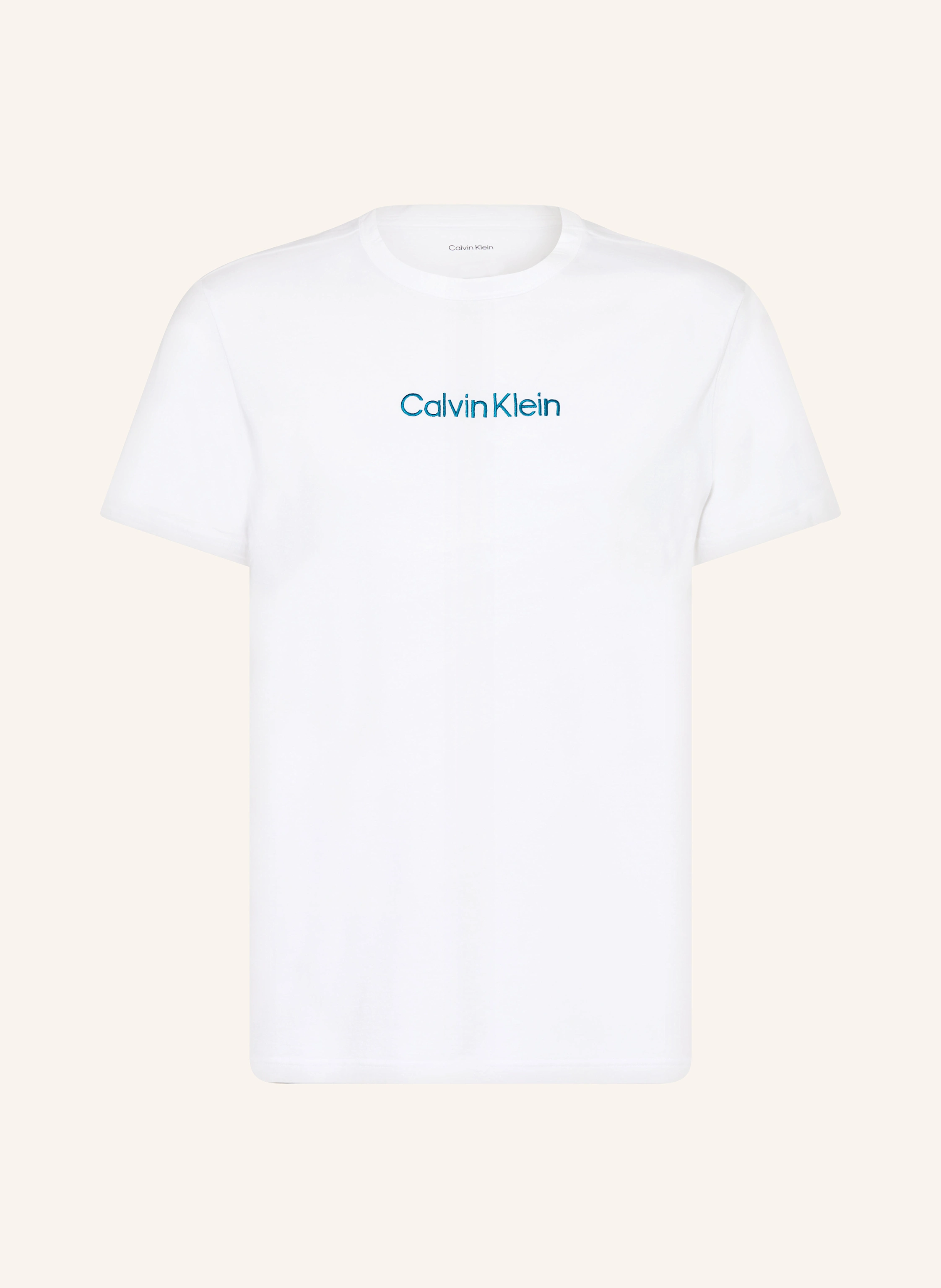 Calvin Klein Pajama shirt: 41G Classic White w/ Deep Lagoon Logo