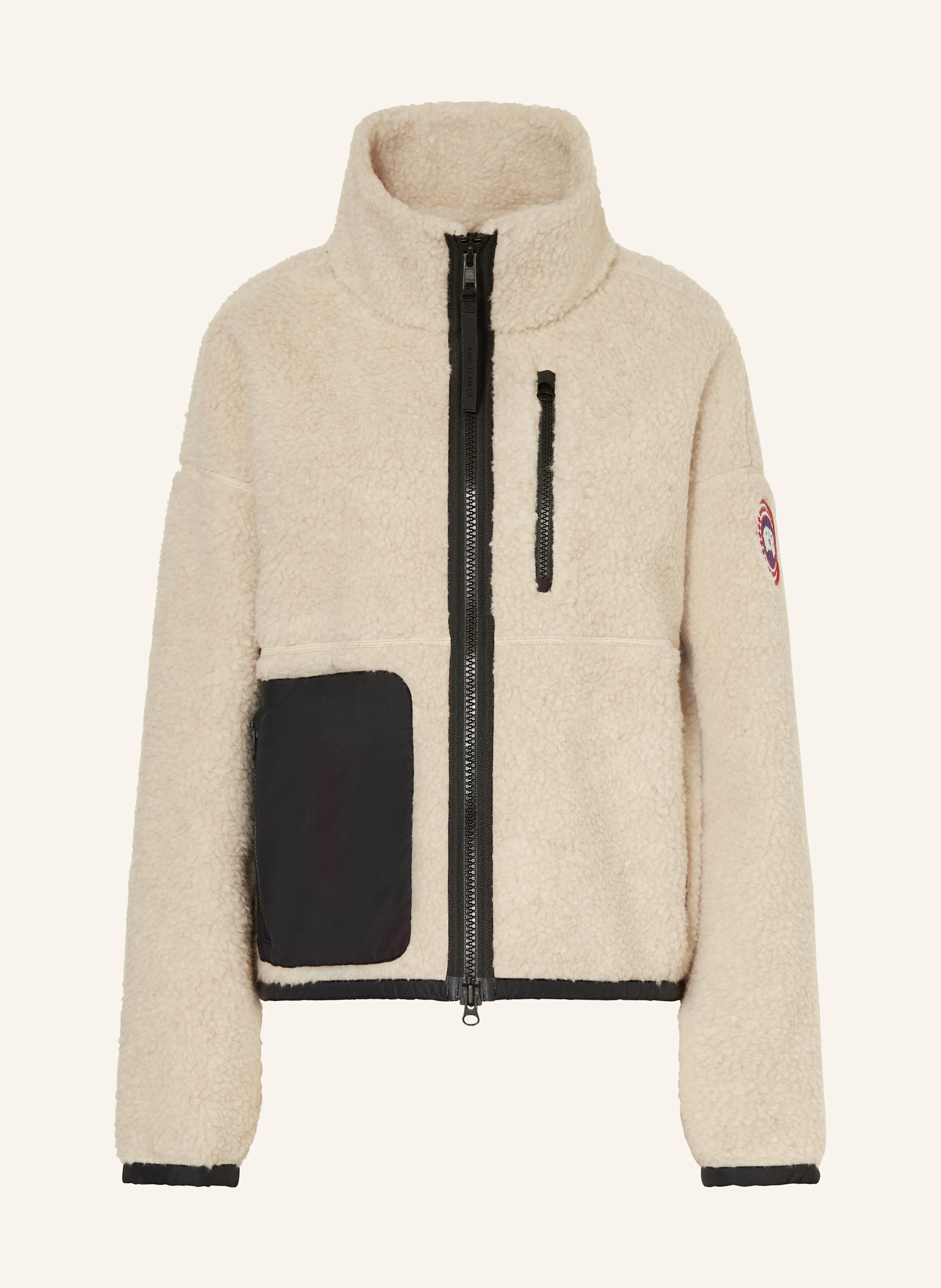 CANADA GOOSE SIMCOE teddy fur jacket in cream