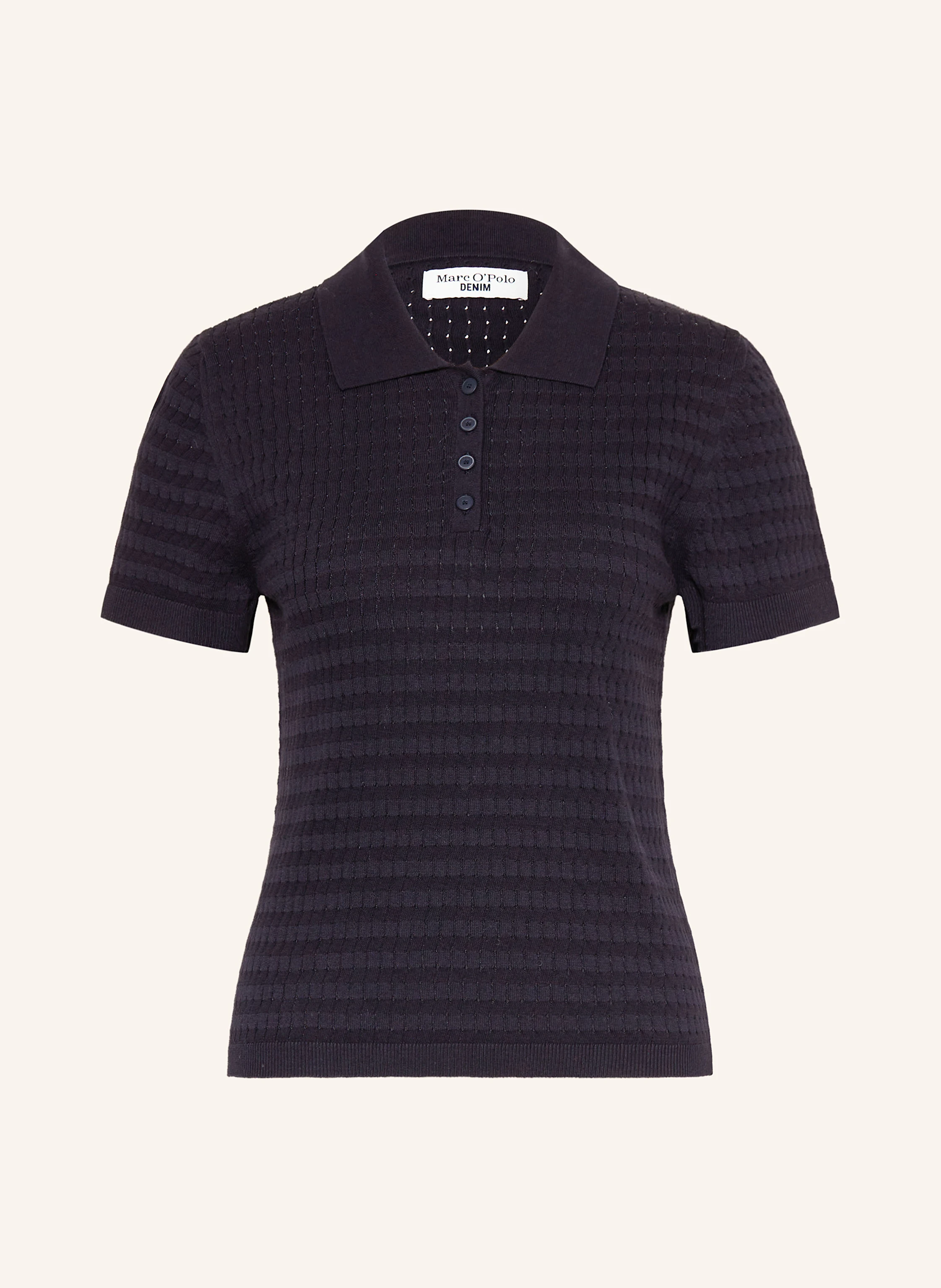 Marc O'Polo DENIM Knitted polo shirt in dark blue