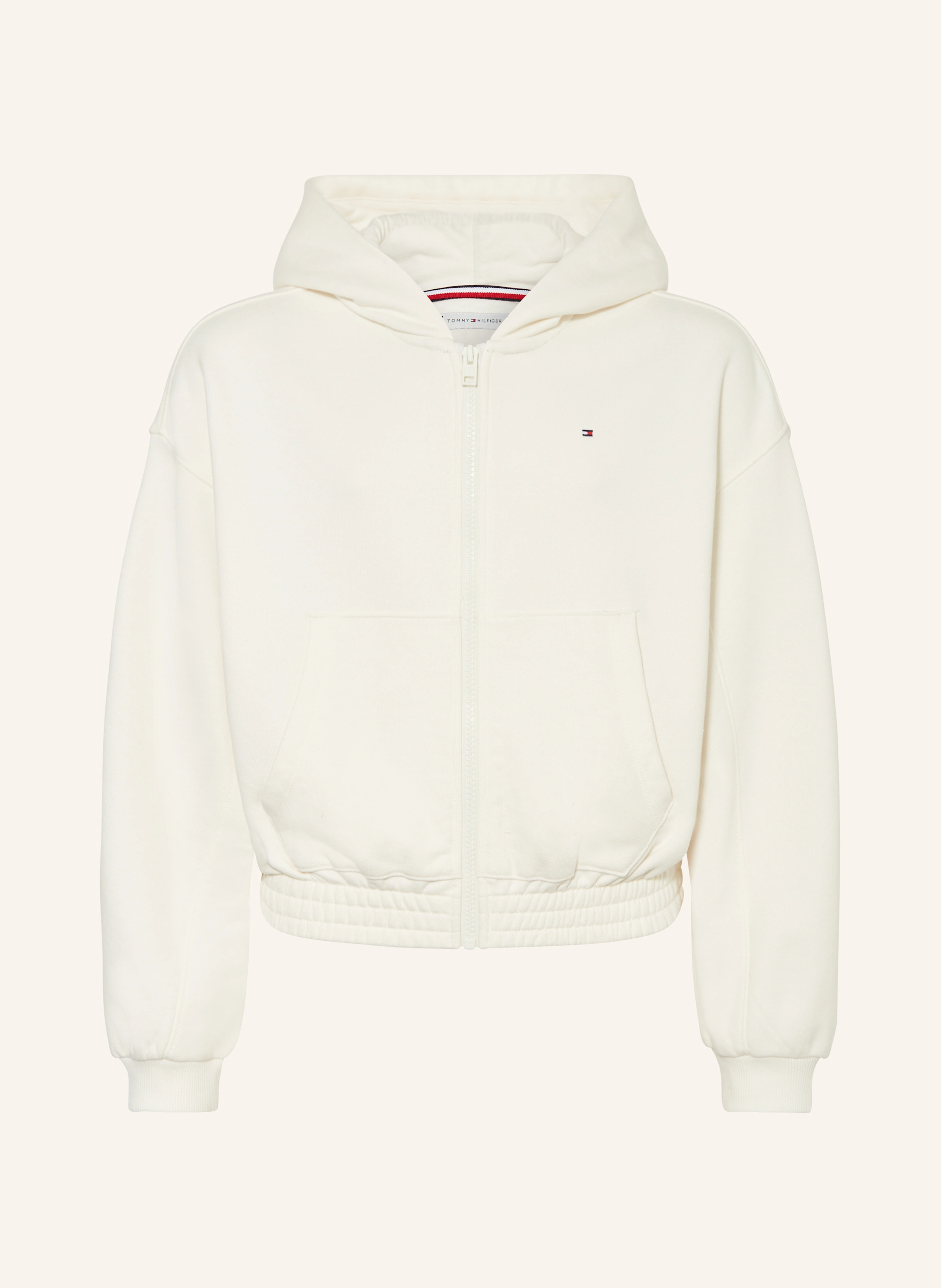 TOMMY HILFIGER Sweatjacke in ecru